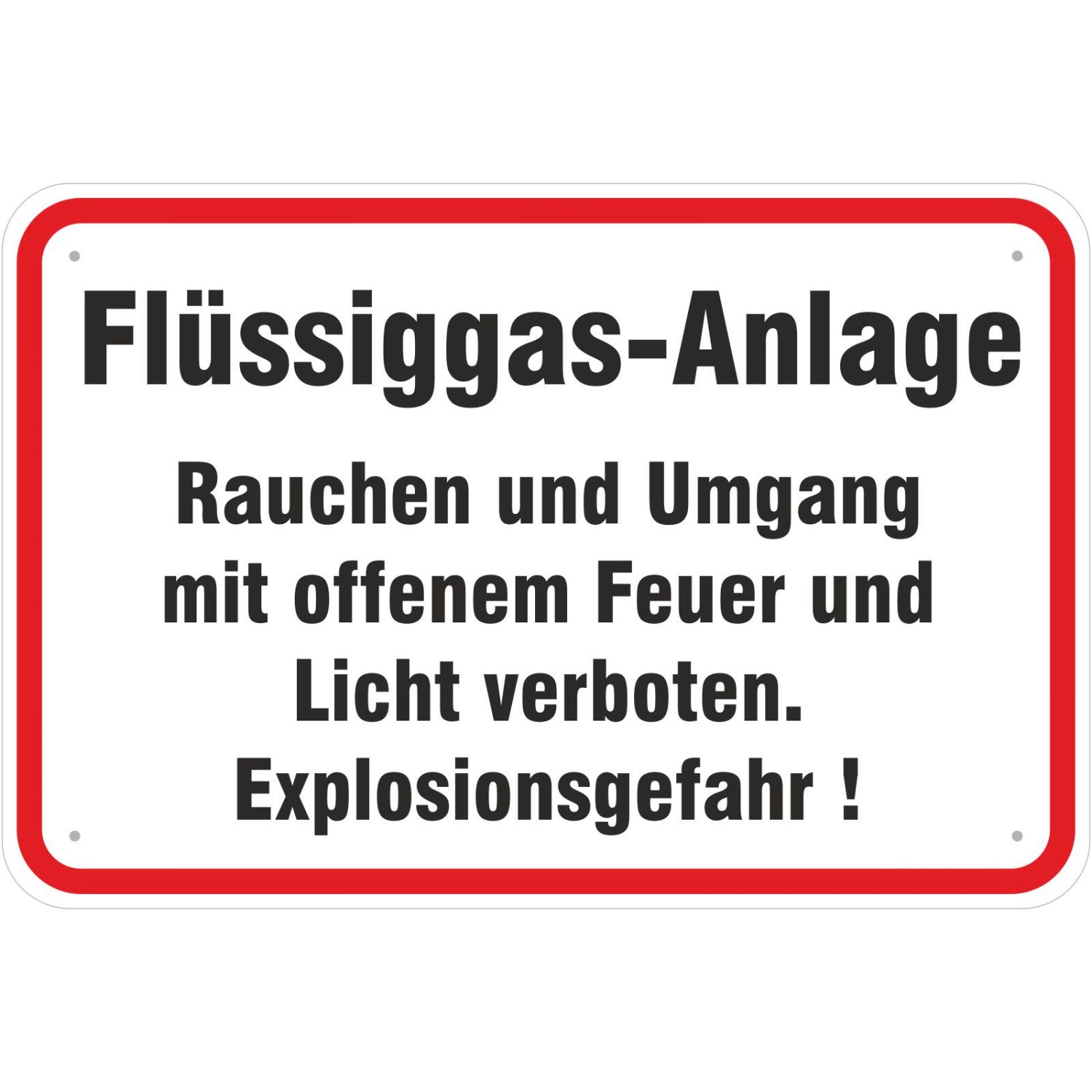 0. Foto Schild Flüssiggas Anlage Gas Rauchen Feuer verboten 20x30cm