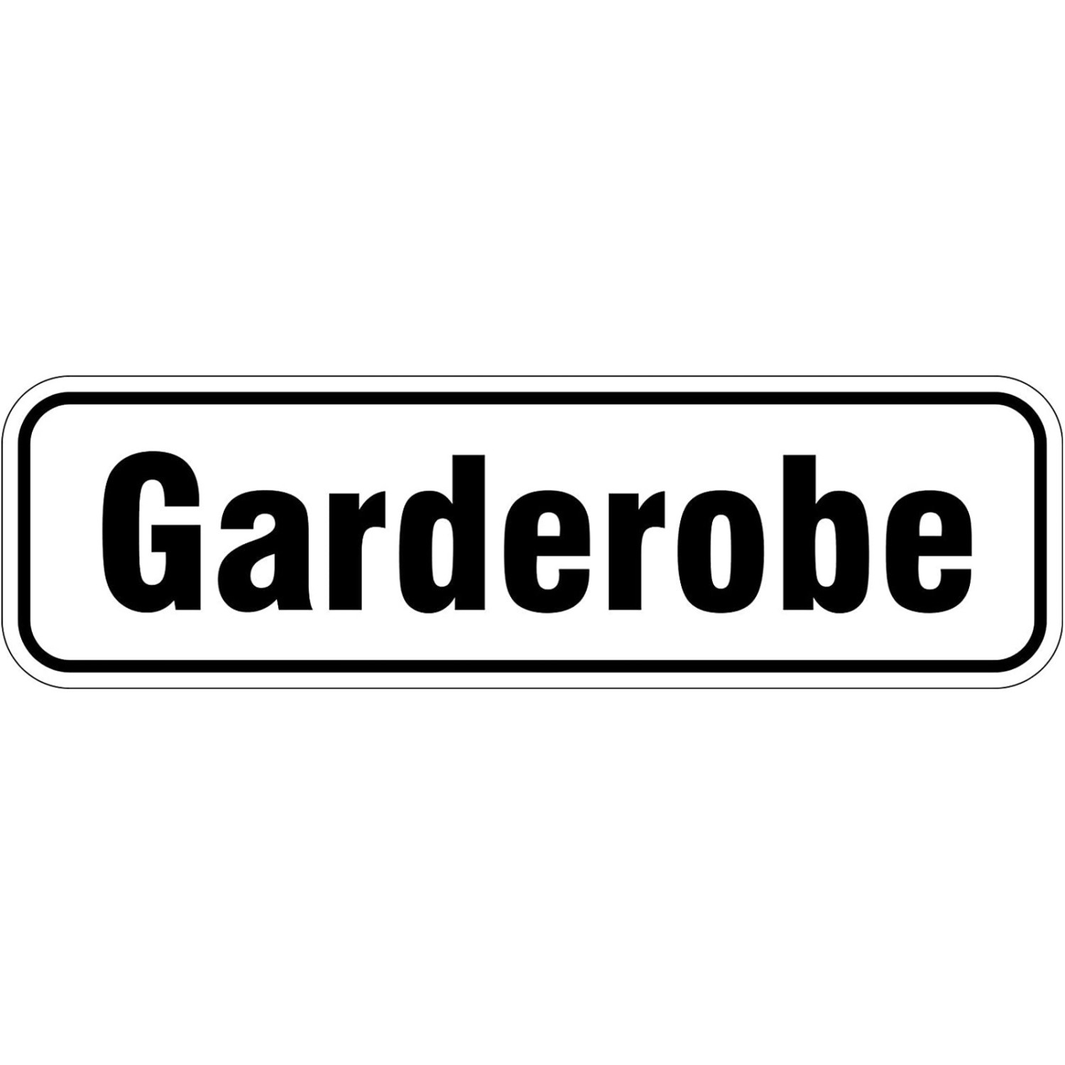 0. Foto Garderobe Türbeschriftung (Material: PVC Schild 2mm)