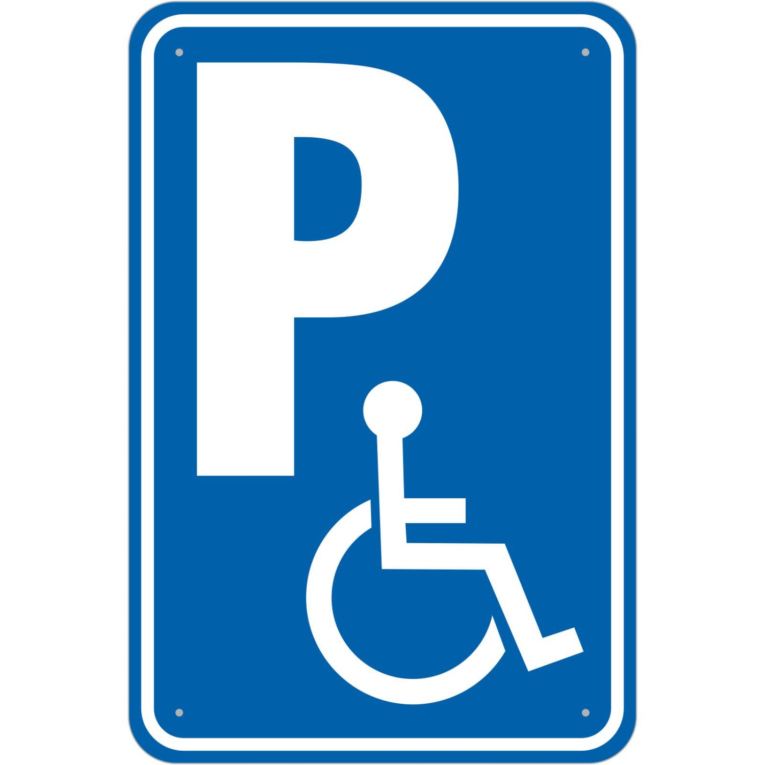0. Foto Schild Behindertenparkplatz Parkplatz Rollstuhl (Material und Größe: Schild 30x45cm)