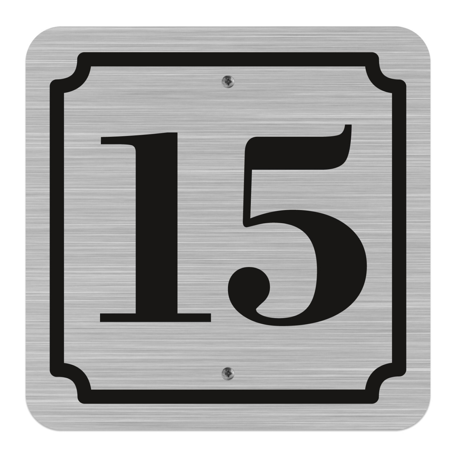 0. Foto Hausnummer Schild SILBER 10x10 cm für Zaun Gartentor Tür