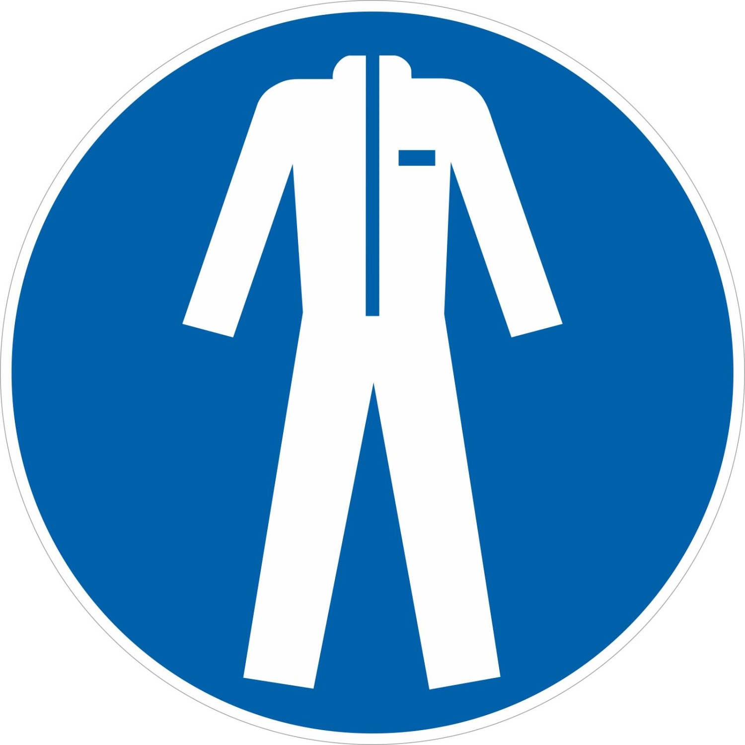 Aufkleber Schutzkleidung benutzen M010 (Material und Größe: Aufkleber 10cm)