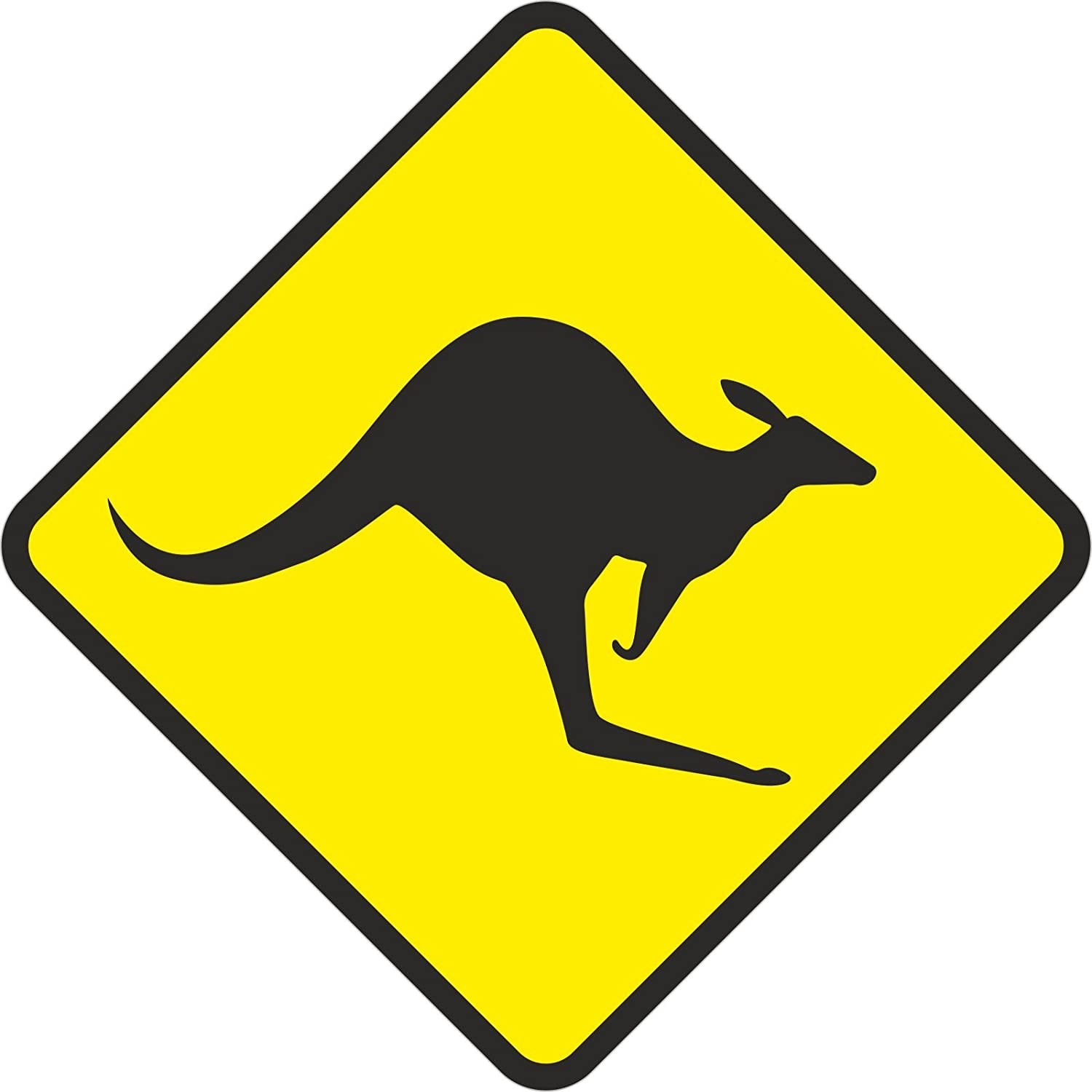 Aufkleber Känguru Kangaroo Australien wetterfest (Material und Größe: Aufkleber 12x12 cm)