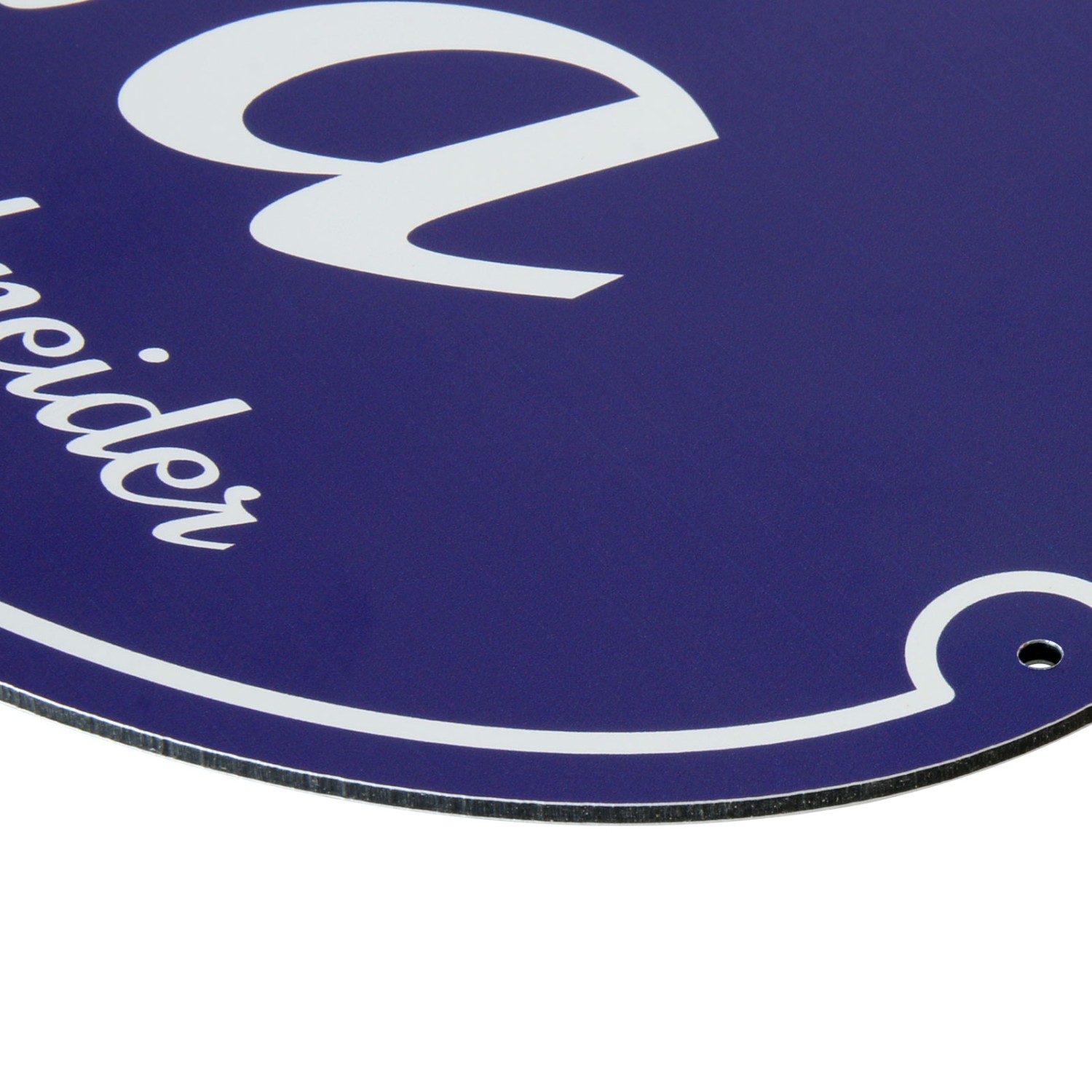 2. Foto Hausnummer Schild oval mit Nummer und Name bedruckt (Grundfarbe: blau Schildgröße: 30 x 20 cm)