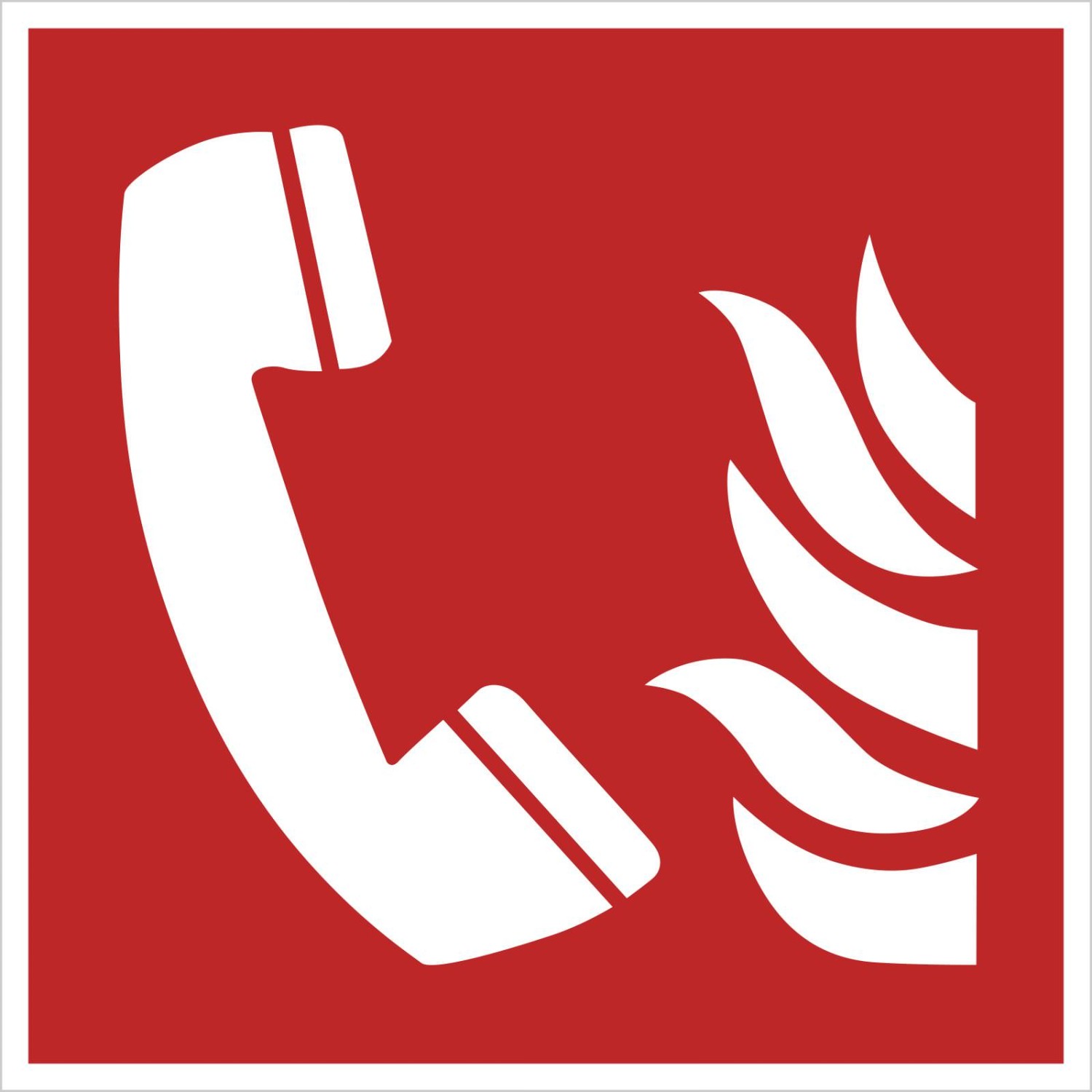 0. Foto Schild Brandmeldetelefon F006 Brandschutzzeichen (Material und Größe: Schild 30x30cm)
