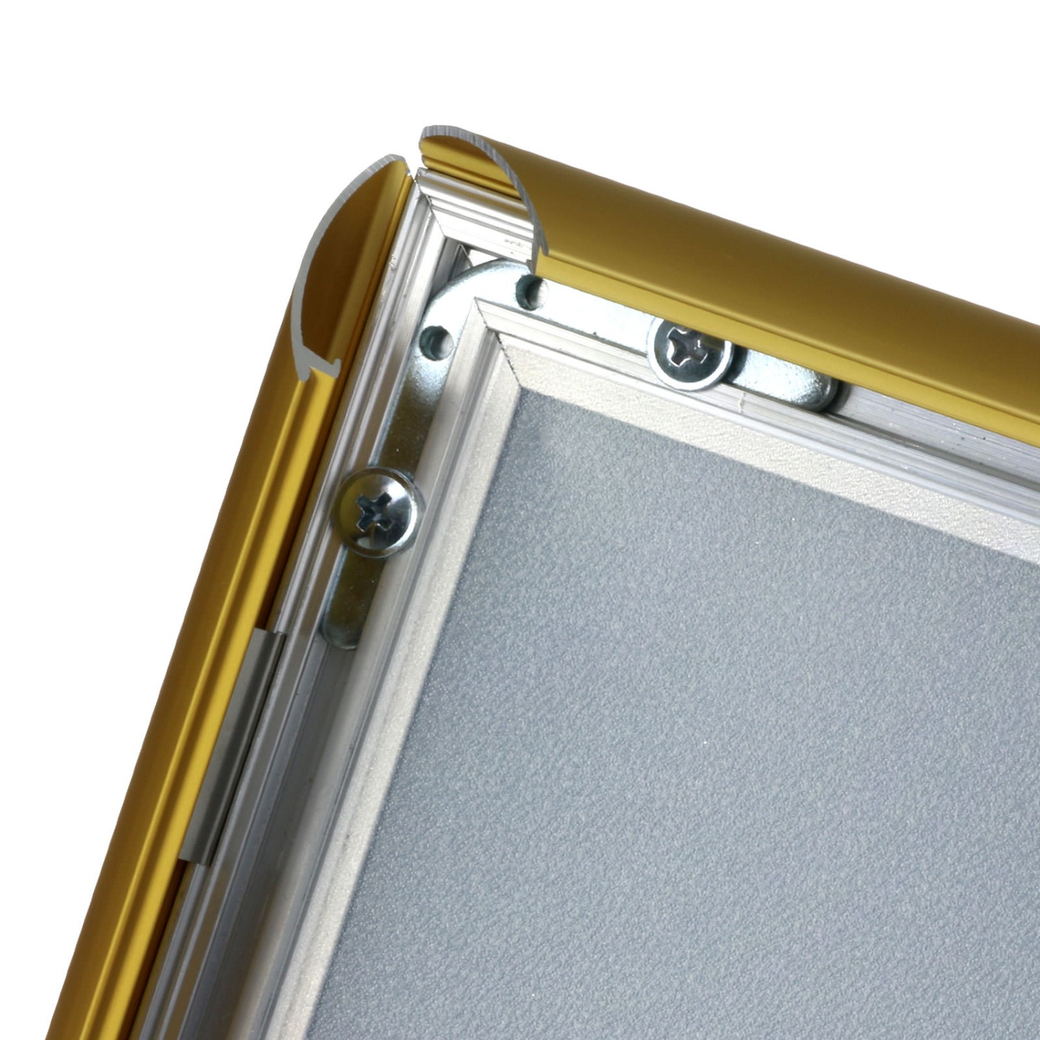 1. Foto Klapprahmen gold auf Gehrung 25mm Plakatrahmen Snap Frame Posterrahmen (Größe: A2 (594 x 420 mm))