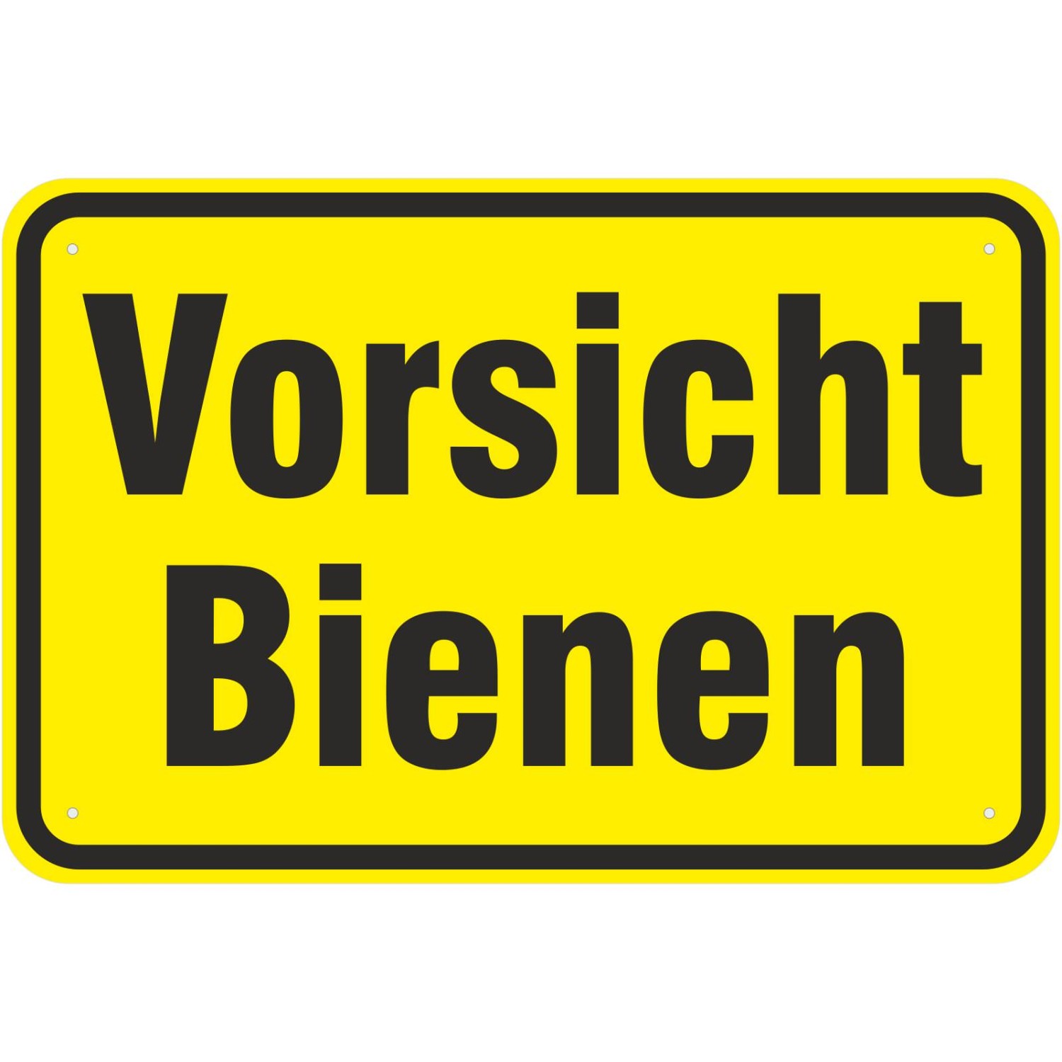 0. Foto Schild Vorsicht Achtung Bienen Imker (Material und Größe: Schild 30x45cm)