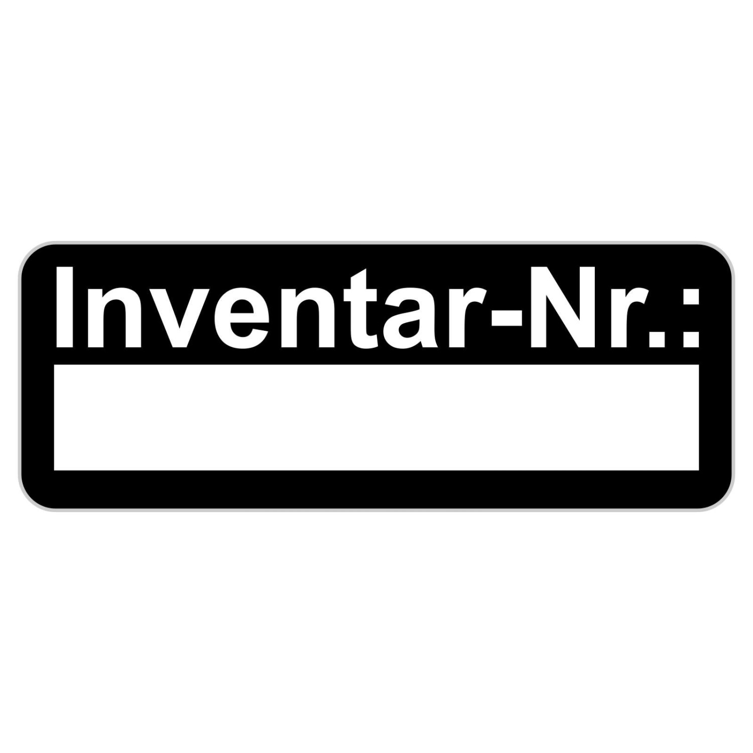0. Foto Inventaretiketten Inventaraufkleber selbstklebend 48x20 mm personalisierbar (Farbe: schwarz zusätzliches Laminat: ja)