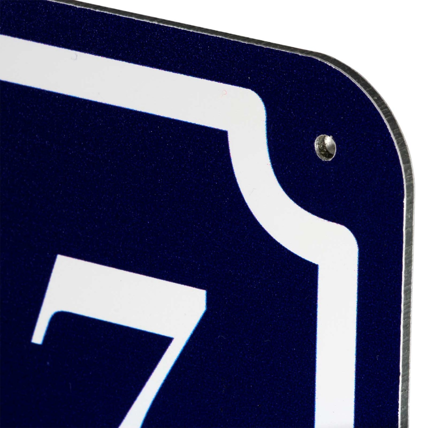 2. Foto Hausnummer und Straße Schild lang selbst gestalten (Farbe: dunkelblau)