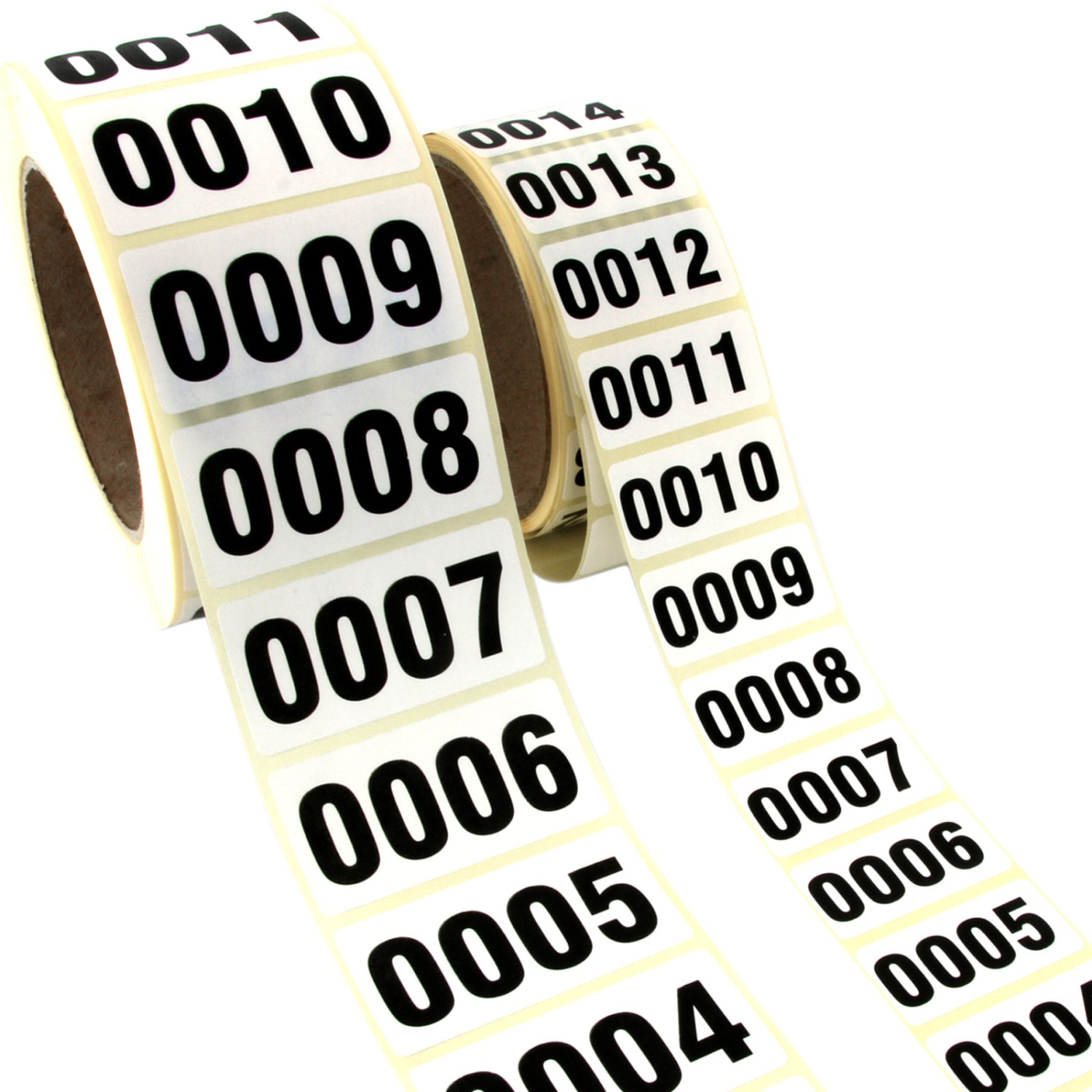 Fortlaufend nummerierte Etiketten Aufkleber Haftpapier weiß 60 x 30 mm  Detailansicht 