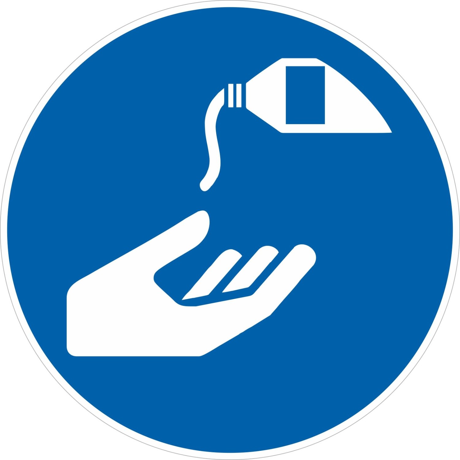 0. Foto Schild Hautschutzmittel benutzen M022 (Material und Größe: Schild 40cm)