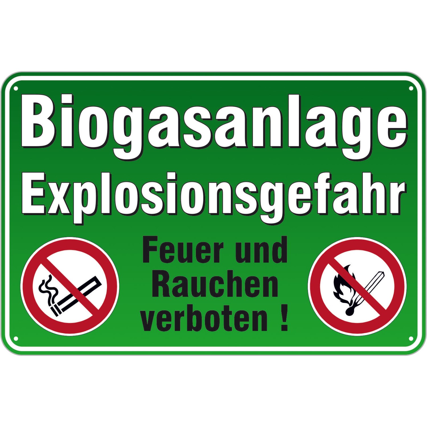 0. Foto Schild Biogasanlage Biogas Hinweisschild (Material und Größe: Schild 30x45cm)