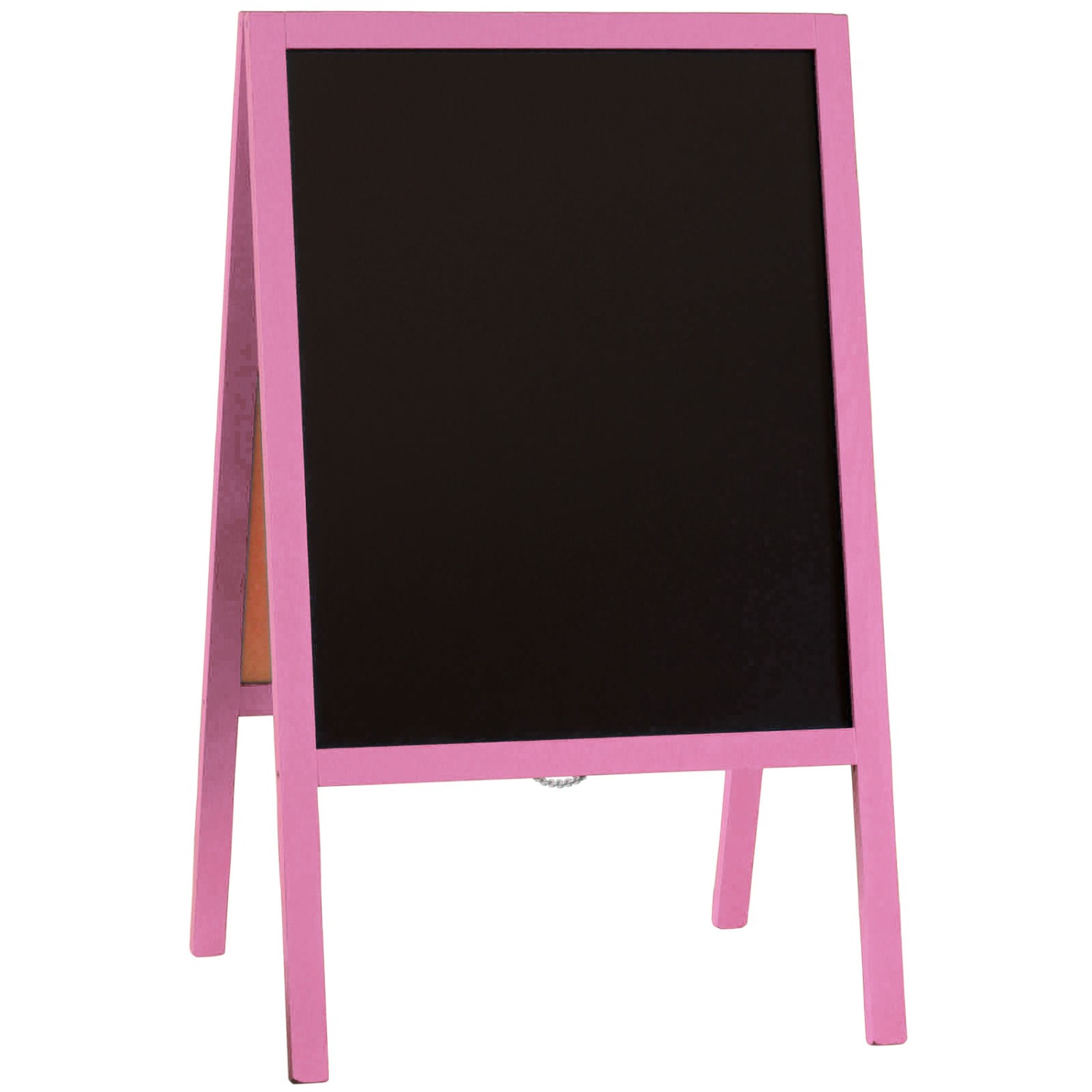 Kreidetafel NYBORG schwarz Kundenstopper Holzaufsteller 60 x 100 cm pink