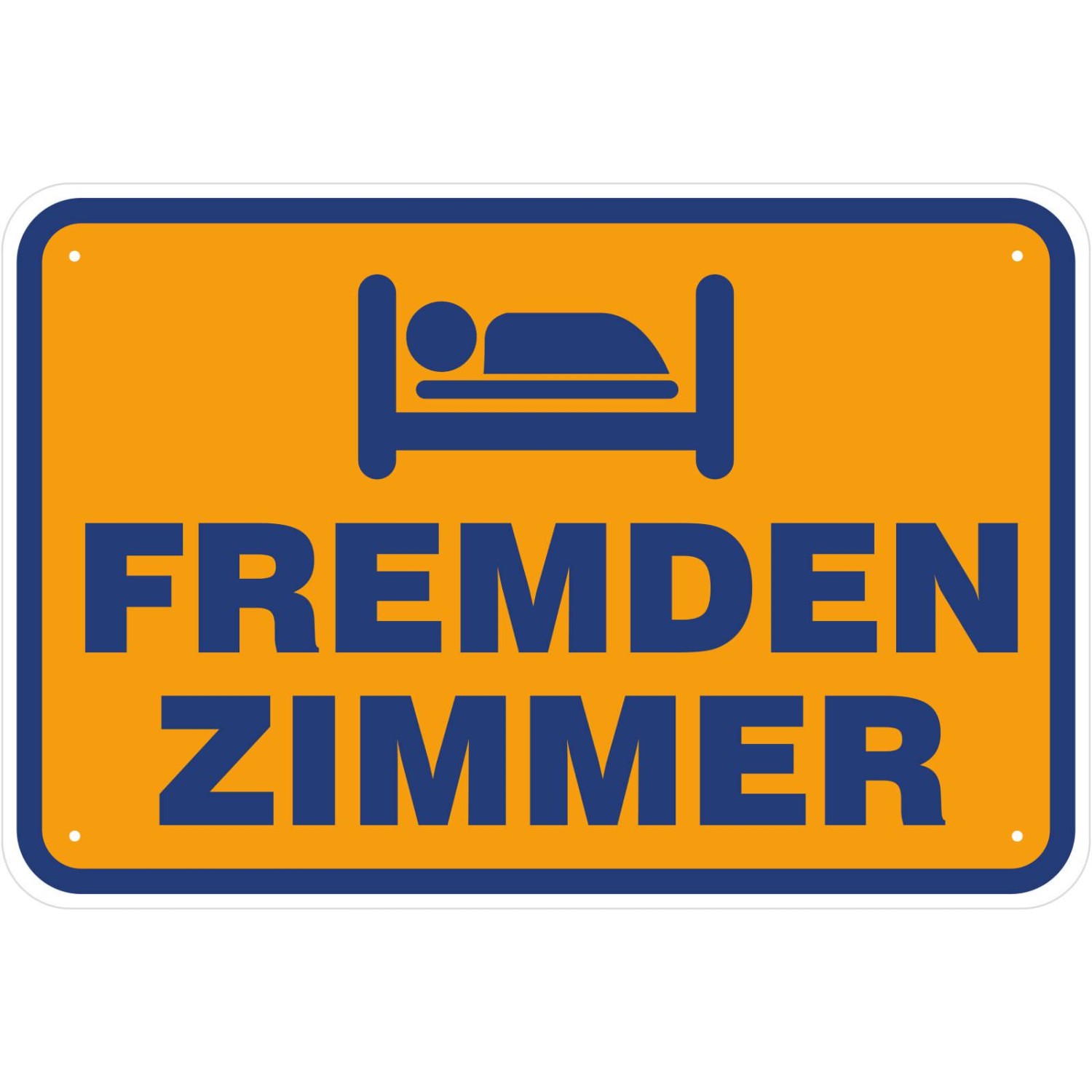 0. Foto Schild Fremdenzimmer Hinweisschild Gasthaus Gästehaus (Material und Größe: Schild 30x45cm)