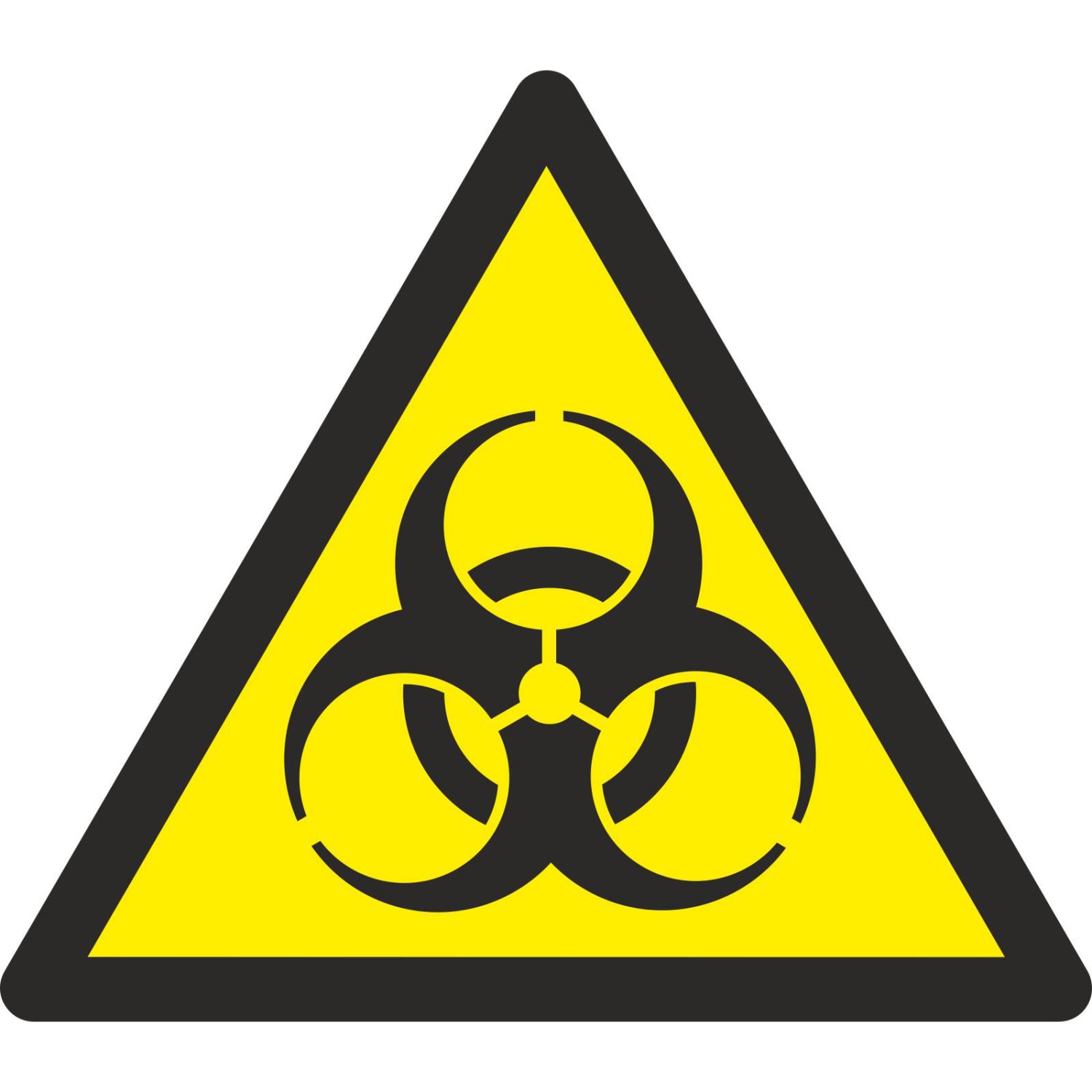 0. Foto Schild Warnung vor Biogefährdung W009 (Material und Größe: Schild 40 cm)