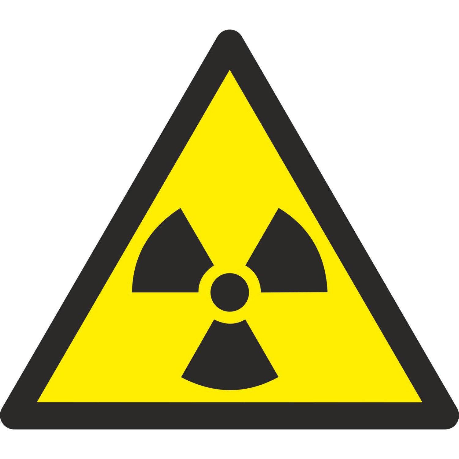 0. Foto Schild Warnung vor radioaktiven Stoffen W003 (Material und Größe: Schild 40 cm)