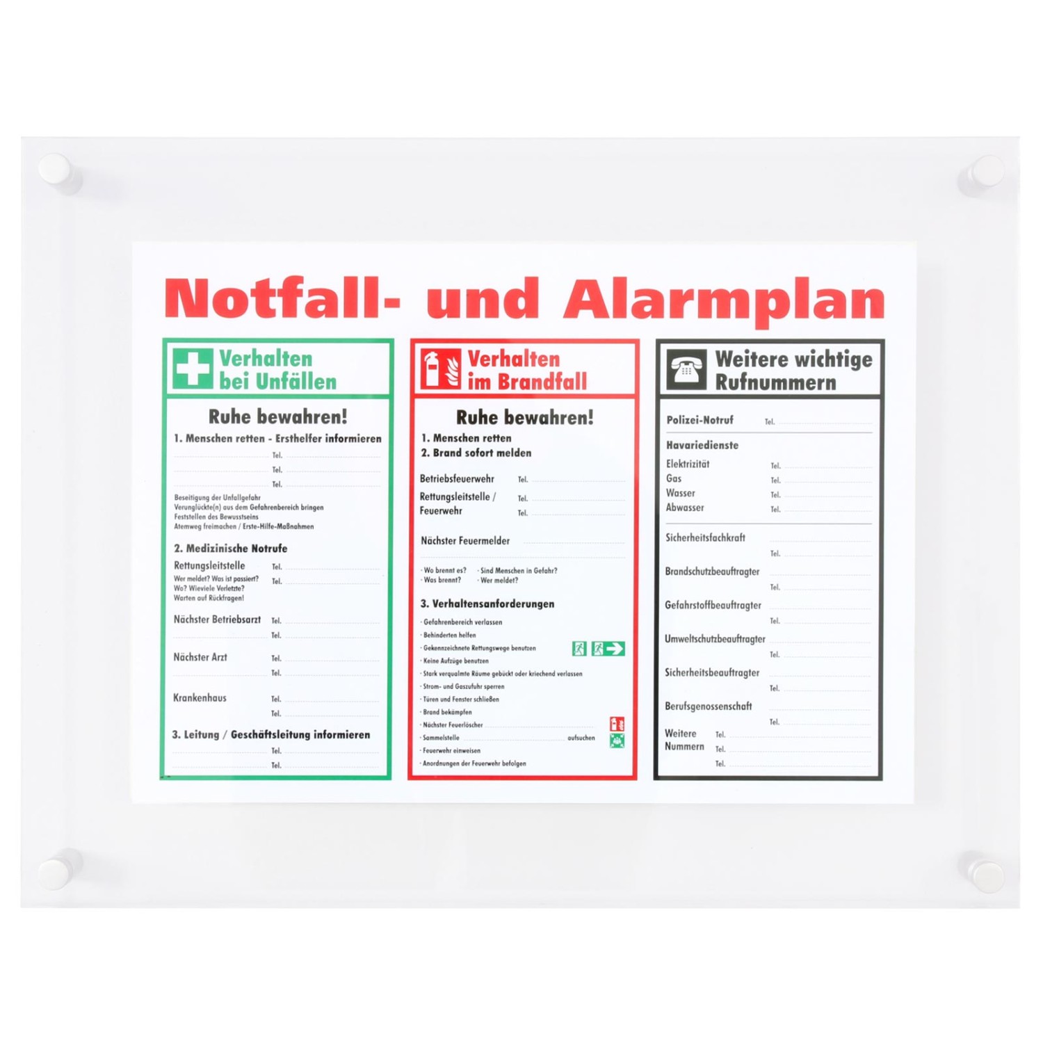 2. Foto Schildersystem Kjeld Infoschild Büroschild Acryl mit 4 Abstandshaltern (Größe: 148 x 210 mm (A5))