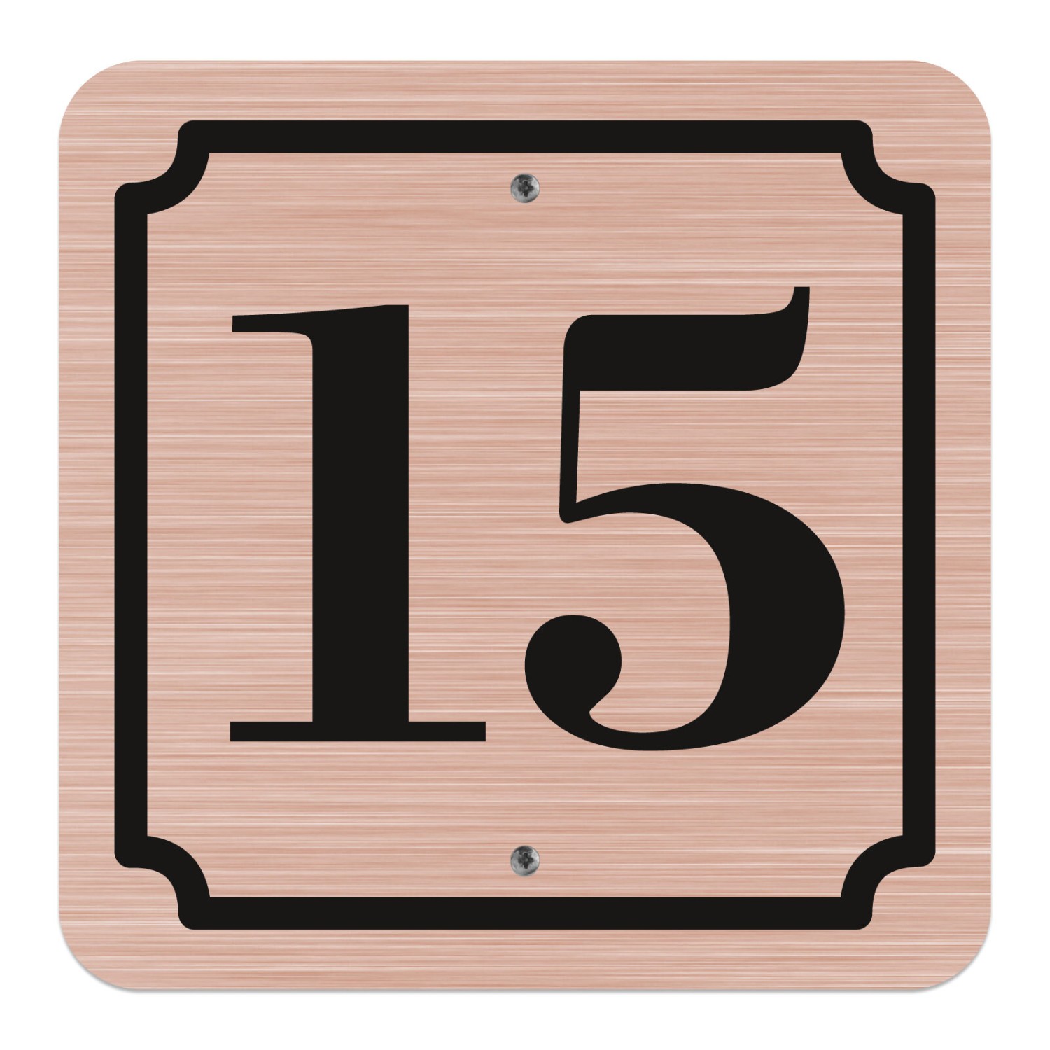 0. Foto Hausnummer Schild BRONZE 10x10 cm für Zaun Gartentor Tür