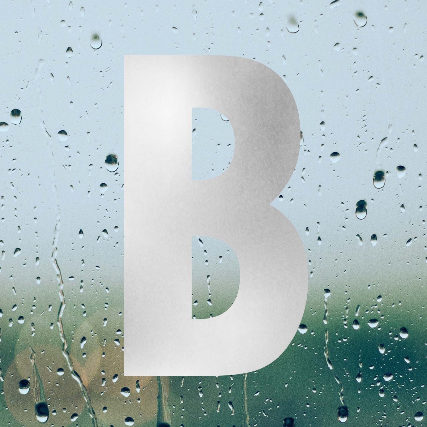 Aufkleber Buchstabe 20cm hoch silber freistehend Plot ohne Hintergrund (Zahl/Buchstabe: B)