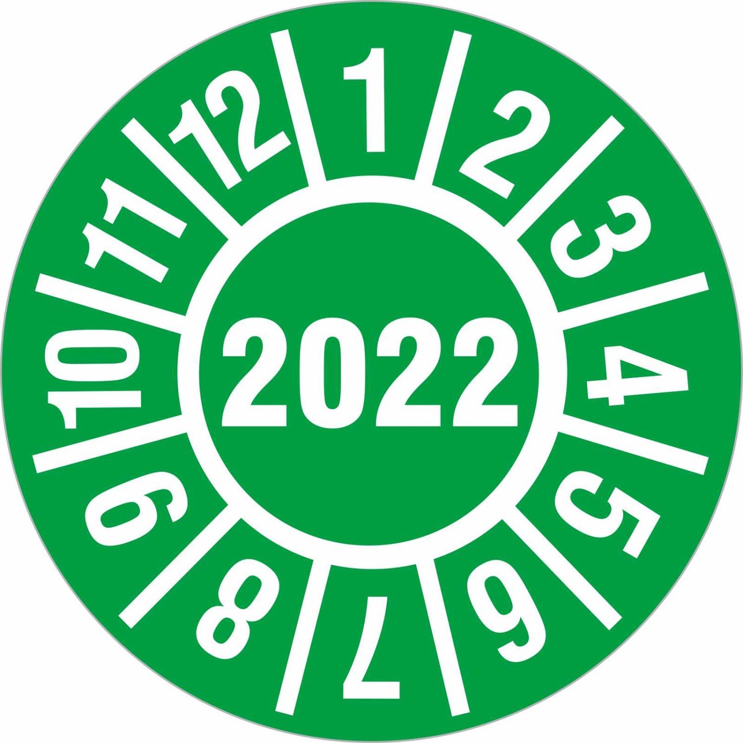 Prüfplakette 2022 Jahresprüfplakette Jahresprüfetiketten (Durchmesser: 18 mm)