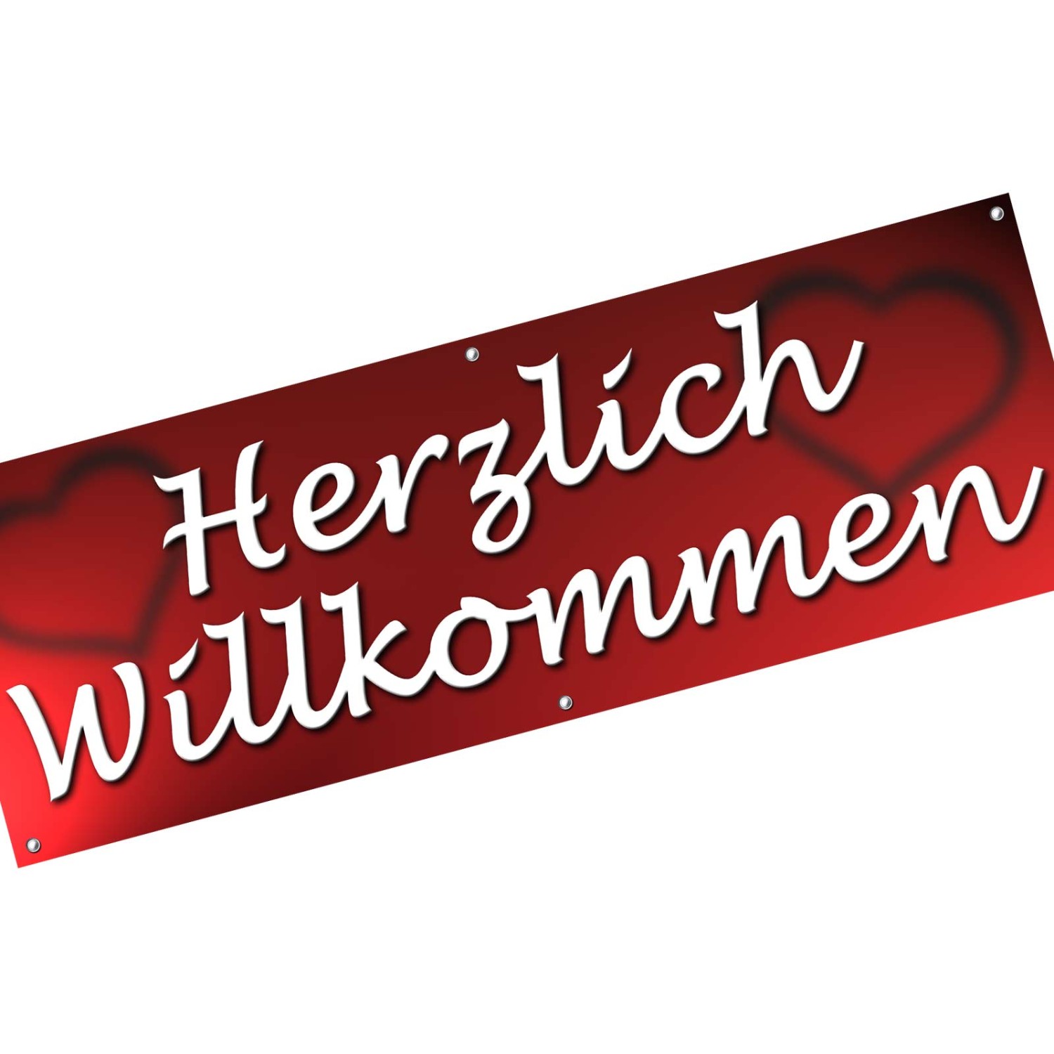 Banner Werbebanner Herzlich Willkommen Spannbanner 200x70 cm