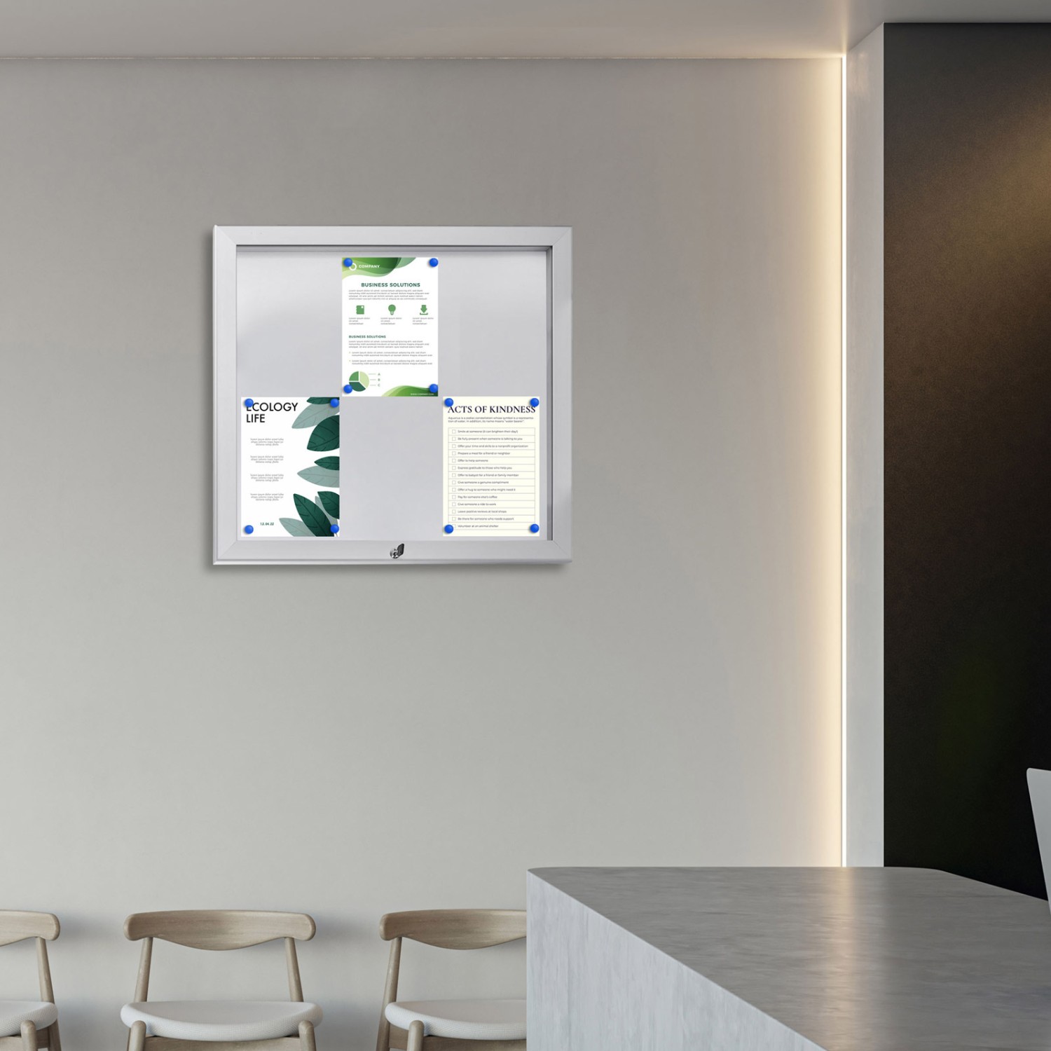 6. Foto Schaukasten ALLER 2 x A4 magnetische Rückwand