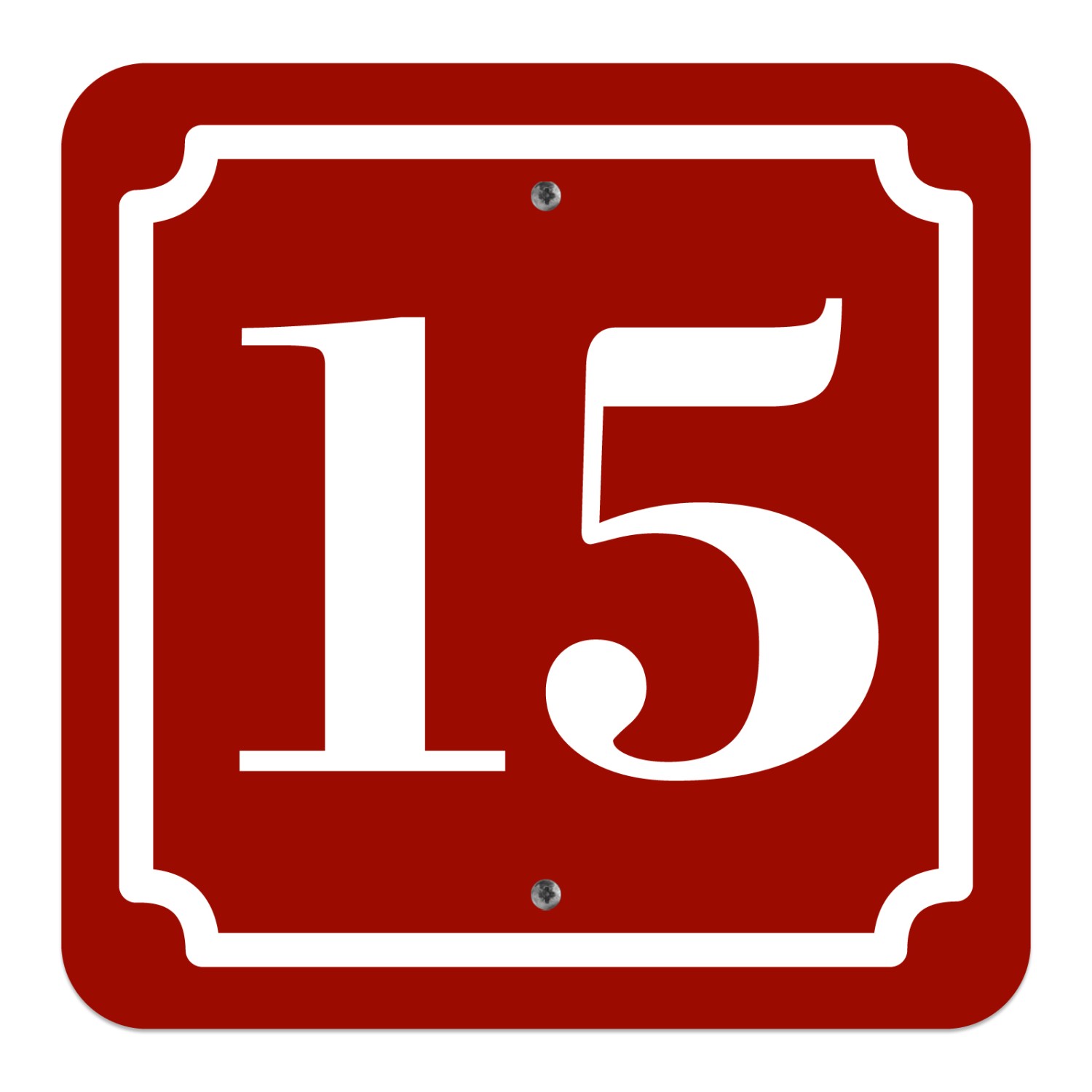 0. Foto Hausnummer Schild ROT 10x10 cm für Zaun Gartentor Tür