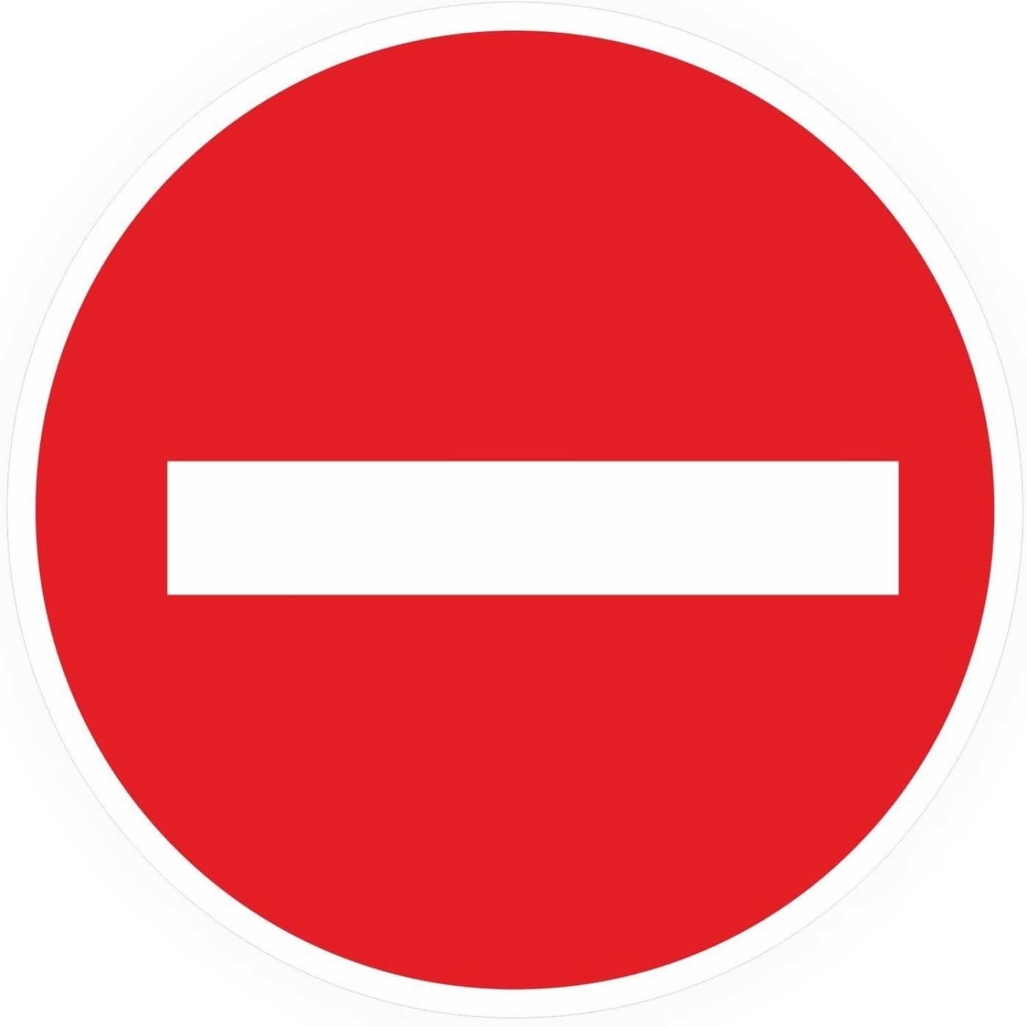 Aufkleber Einfahrt verboten Verbot der Einfahrt (Material und Größe: Aufkleber 8cm)