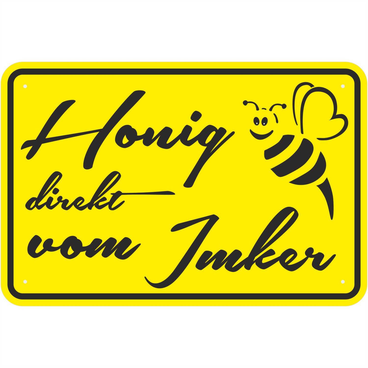 0. Foto Schild Honig direkt vom Imker (Material und Größe: Schild 40x60cm)
