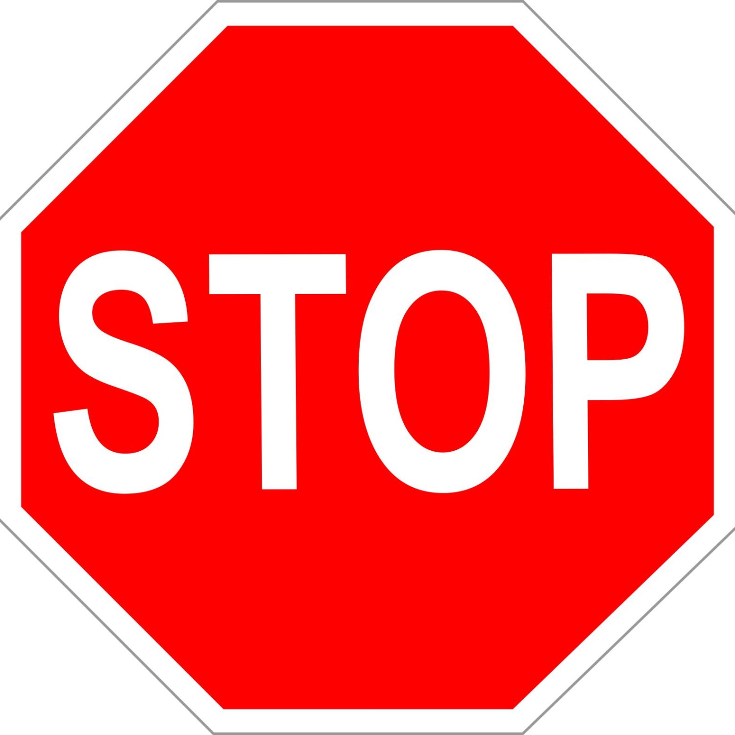 Aufkleber STOP Stopschild Werbeschild Verkehrsschild (Material und Größe: Aufkleber 20cm)