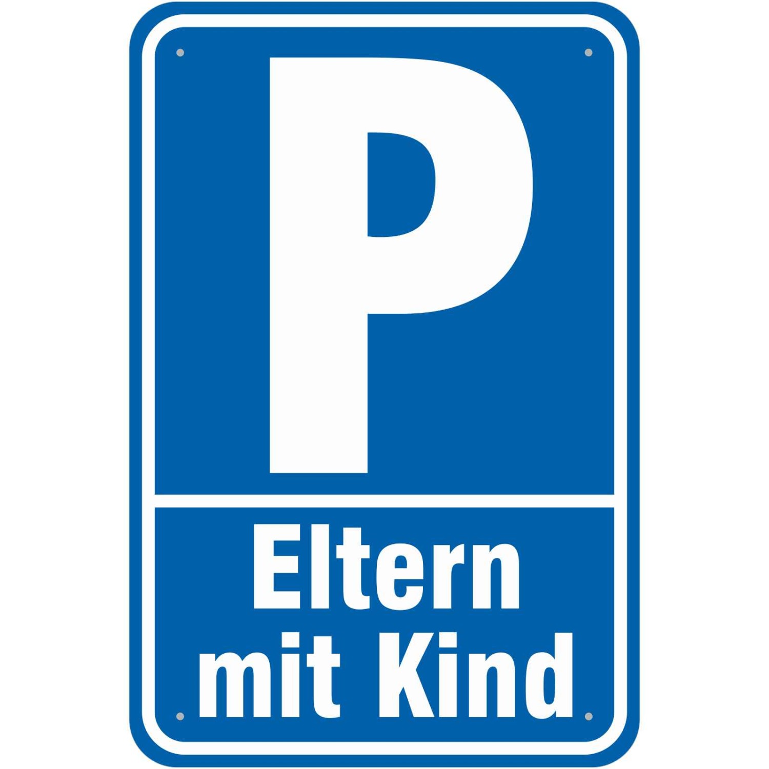 0. Foto Schild Parkplatz Eltern Mutter mit Kind Hinweisschild Parken (Material und Größe: Schild 30x45cm)