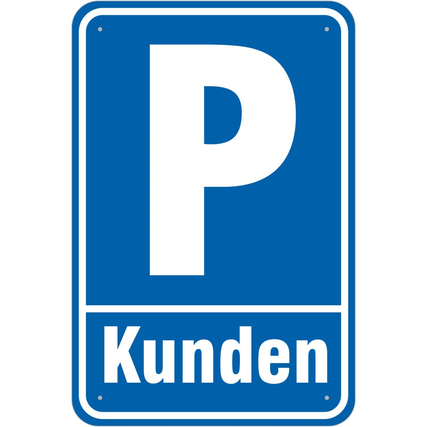 Aufkleber Kundenparkplatz Parkplatz Kunden (Material und Größe: Aufkleber 20x30cm)