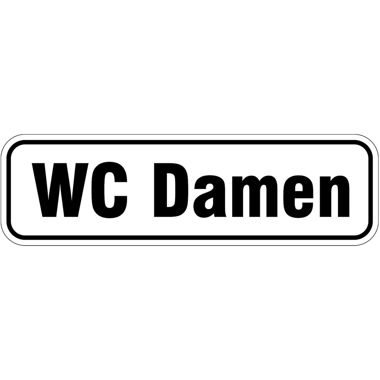 0. Foto WC Damen Türbeschriftung (Material: PVC Schild 2mm)