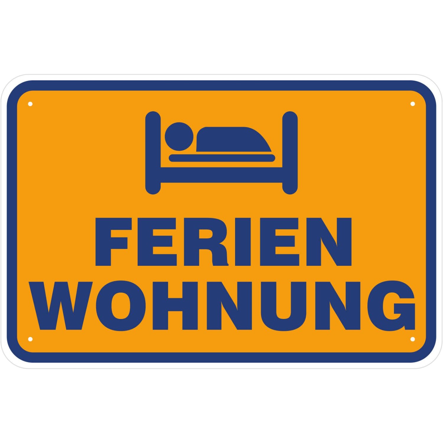 0. Foto Schild Ferienwohnung Hinweisschild Gasthaus Gästehaus (Material und Größe: Schild 20x30cm)