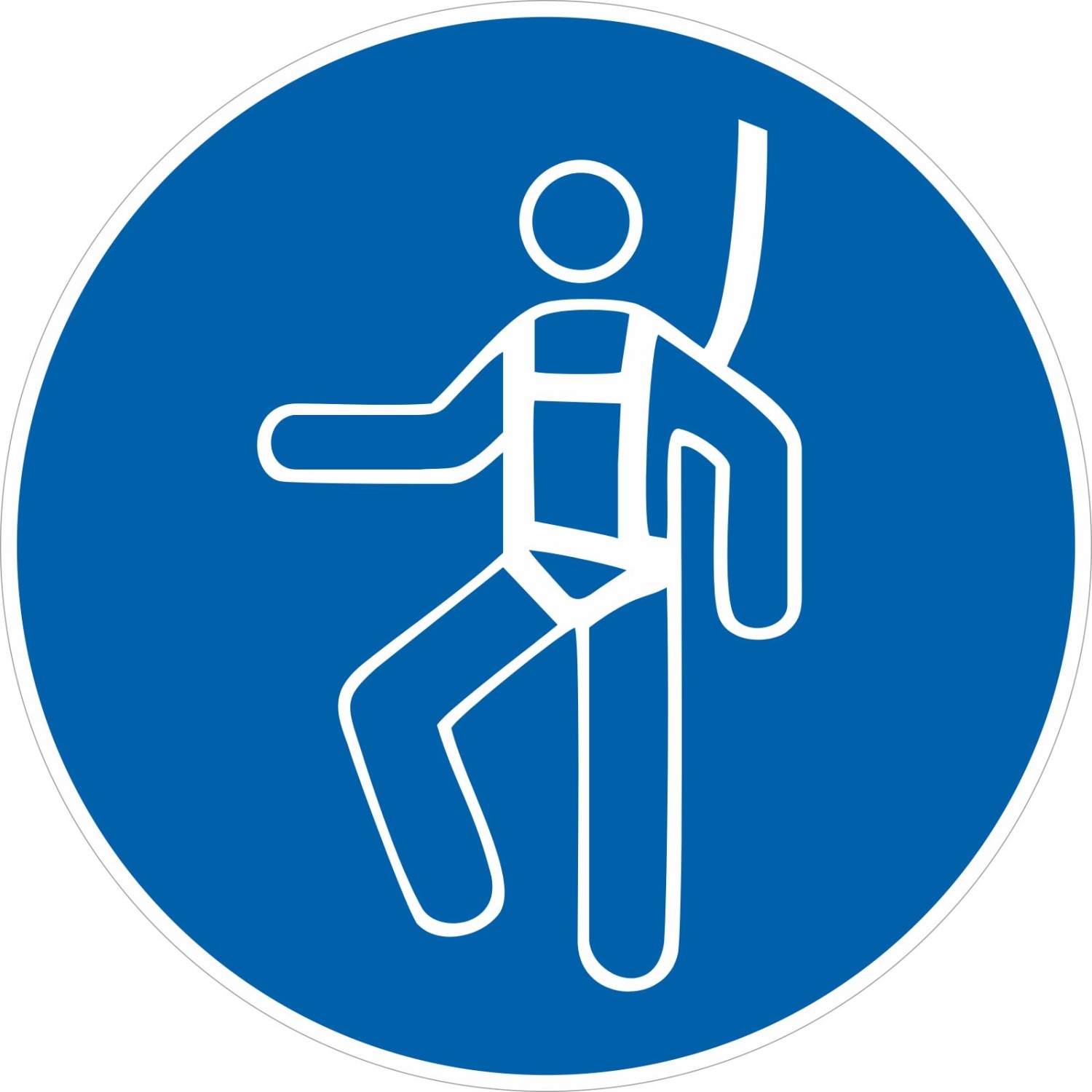 0. Foto Schild Auffanggurt benutzen M018 (Material und Größe: Schild 40cm)