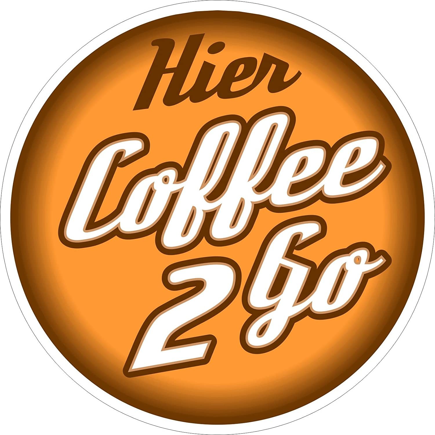 Aufkleber Coffee to go Kaffee take away (Ausführung: Aufkleber 60cm)