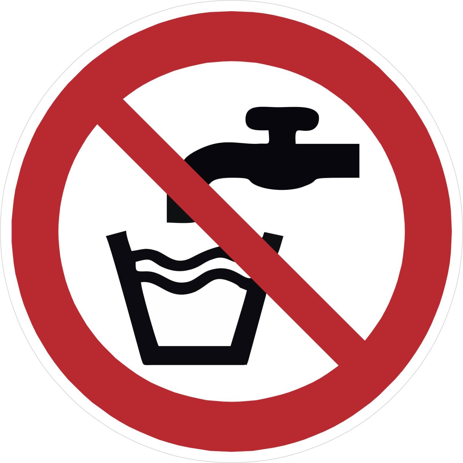 Aufkleber Kein Trinkwasser Wasser P005 (Material und Größe: Aufkleber 10 cm)