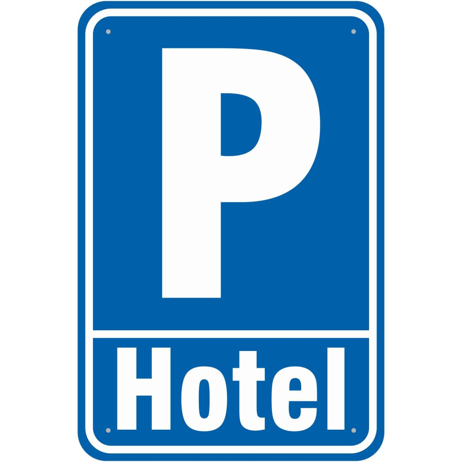 Aufkleber Parkplatz Parken Hotel Hotelparkplatz (Material und Größe: Aufkleber 20x30cm)