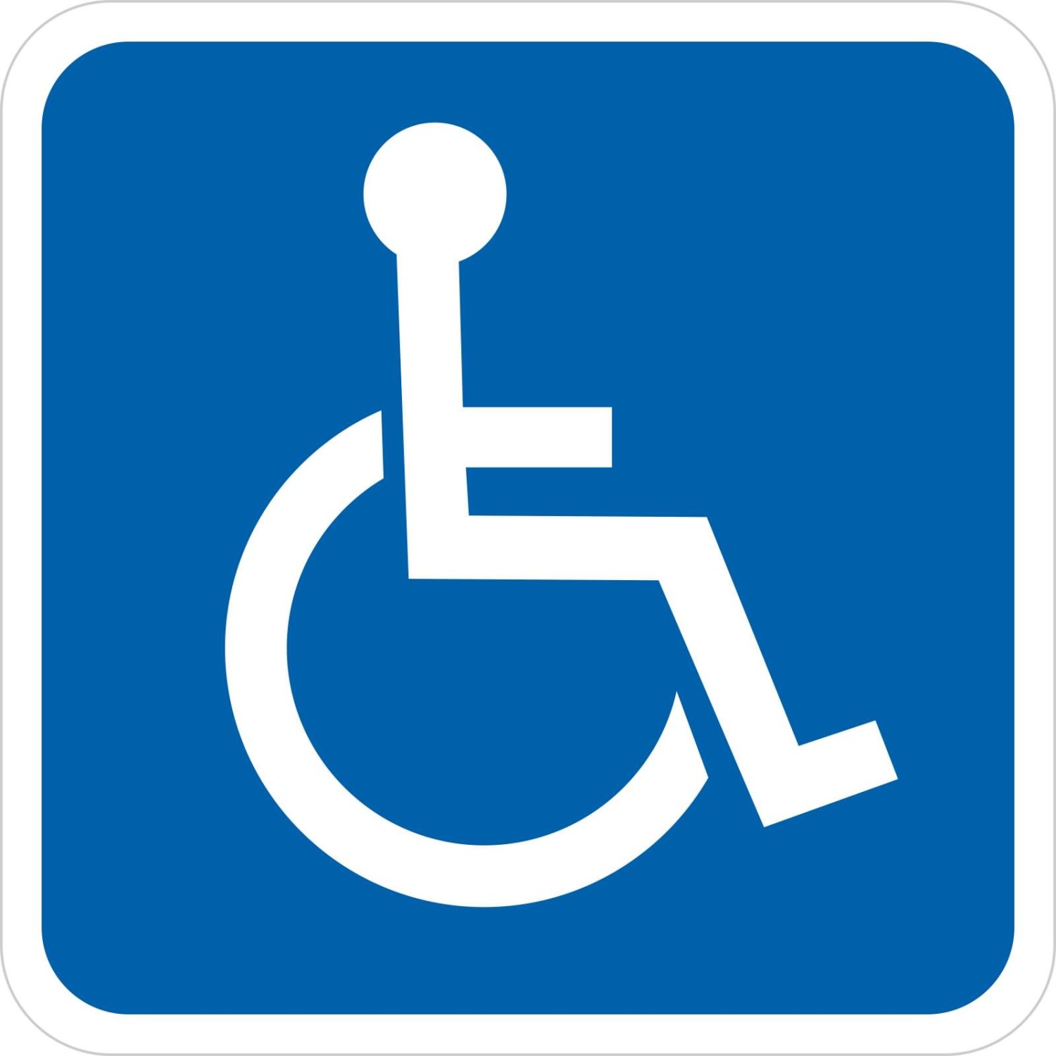 Behindertentransport Rollstuhlfahrer Rollstuhl (Material: Aufkleber Größe: 5 x 5 cm)