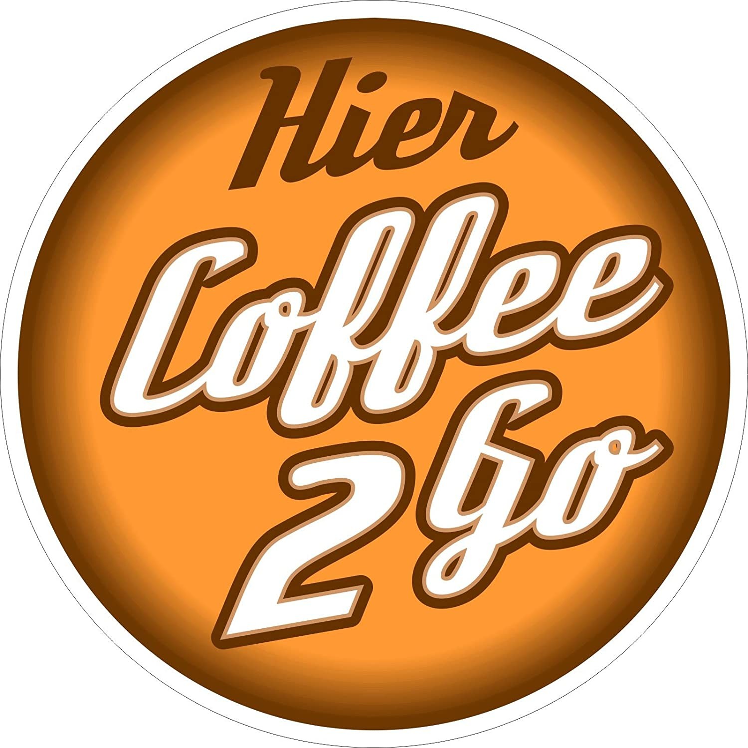 Aufkleber Coffee to go Kaffee take away (Ausführung: Aufkleber 5cm)