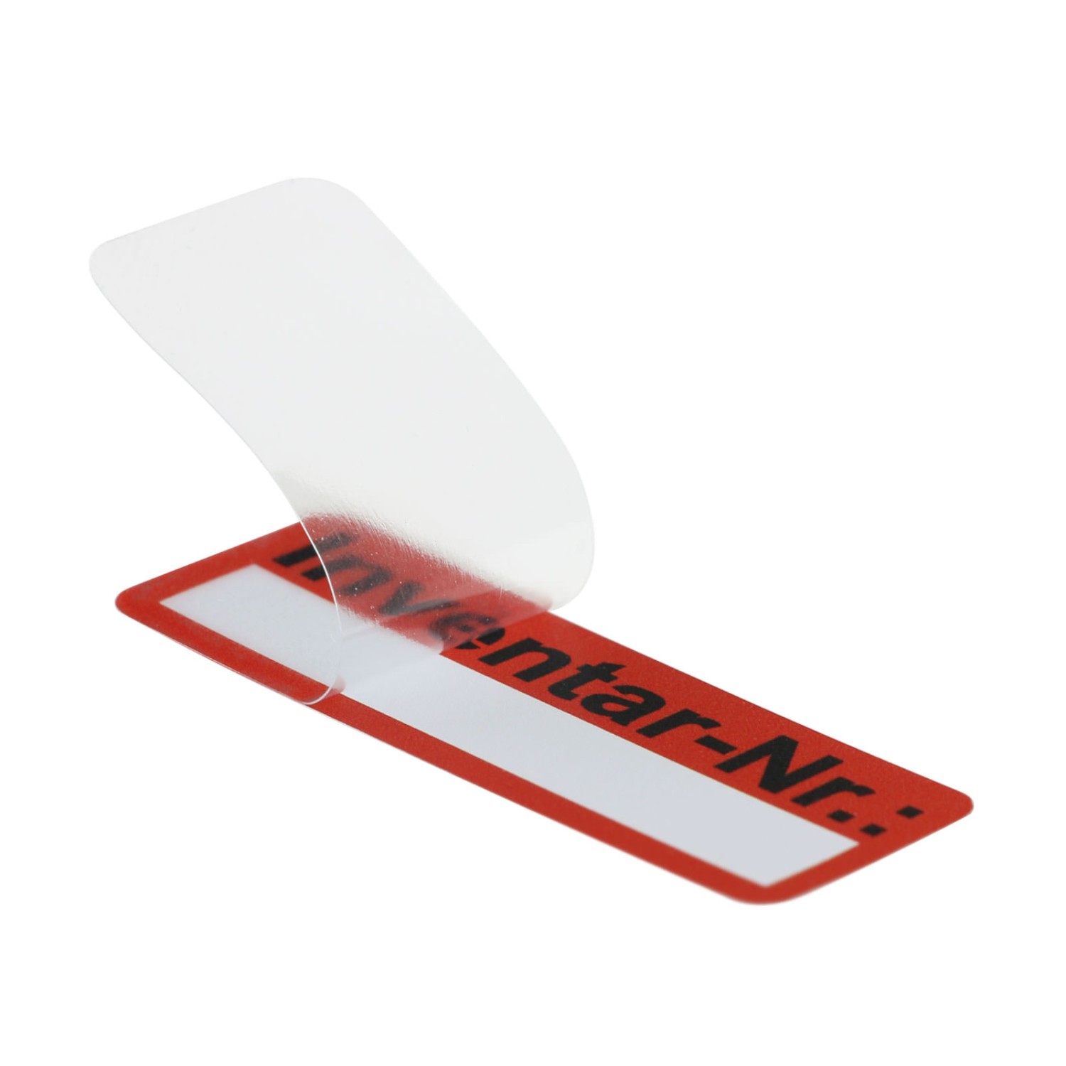 1. Foto Gerätenummer Aufkleber Etiketten selbstklebend Geräteinventar 48x20 mm (Farbe: rot zusätzliches Laminat: ja)