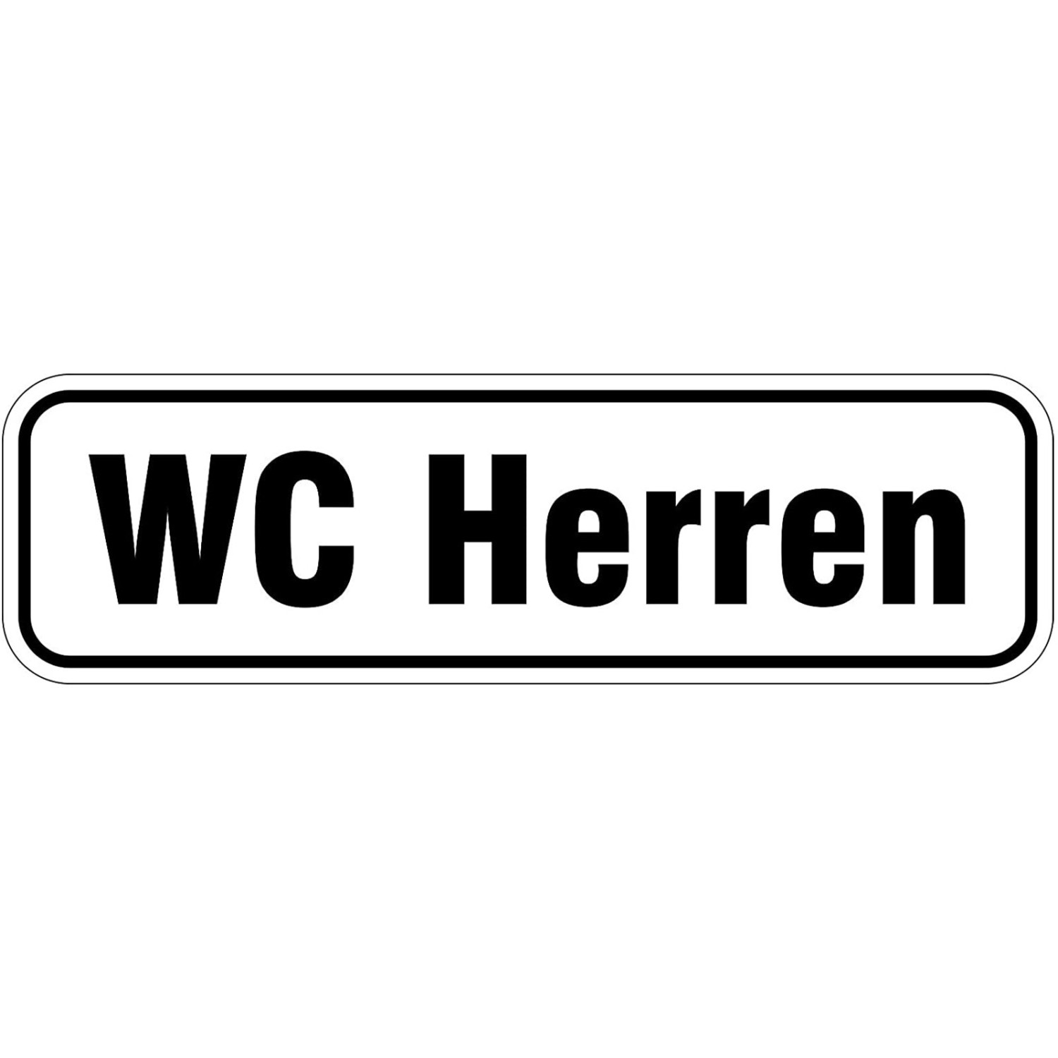 0. Foto WC Herren Türbeschriftung (Material: PVC Schild 2mm)