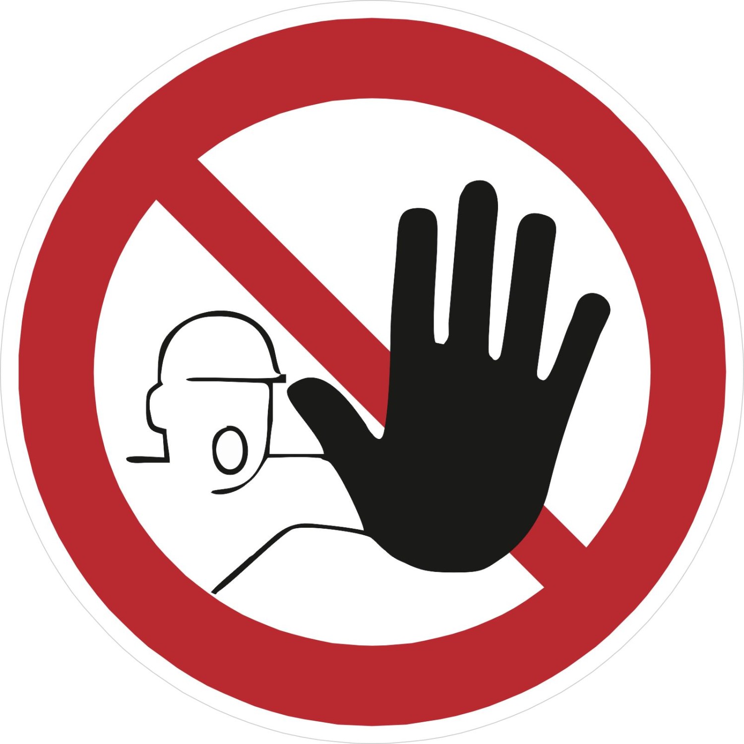 0. Foto Schild Zutritt für Unbefugte verboten Aluverbund D-P006 (Material und Größe: Schild 20 cm)