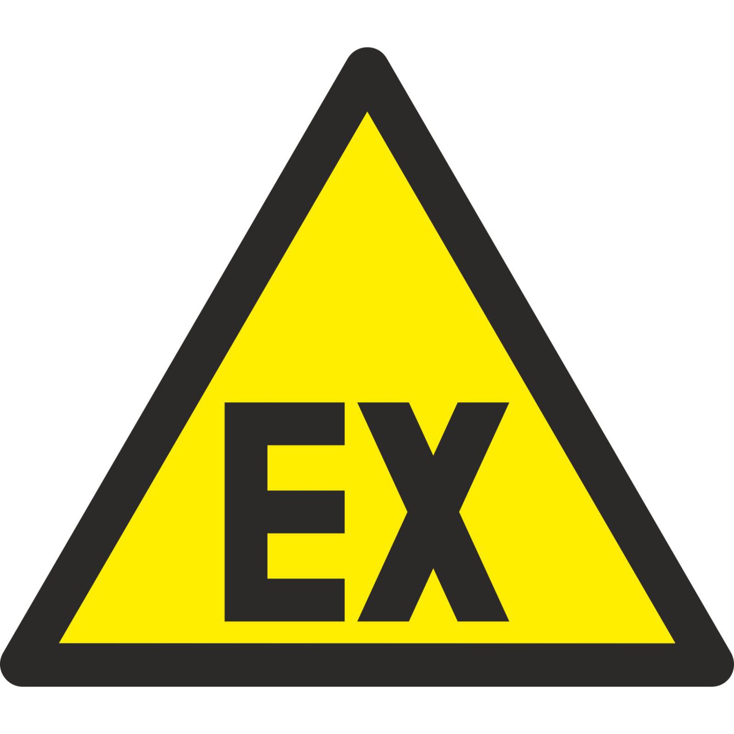 0. Foto Schild Warnung vor explosionsfähiger Atmosphäre D-W021 (Material und Größe: Schild 40 cm)