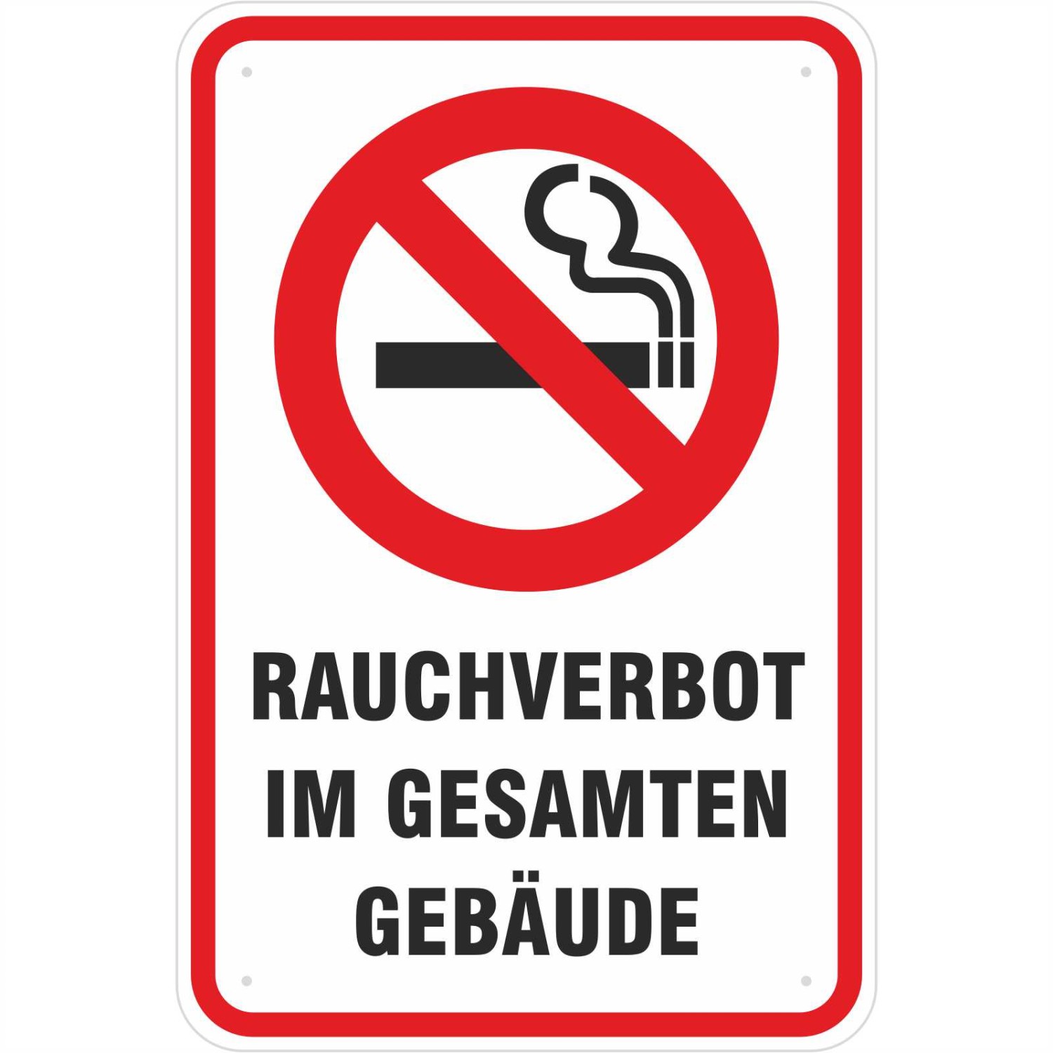 Aufkleber Rauchen verboten Rauchverbot (Material und Größe: Aufkleber 20x30cm)