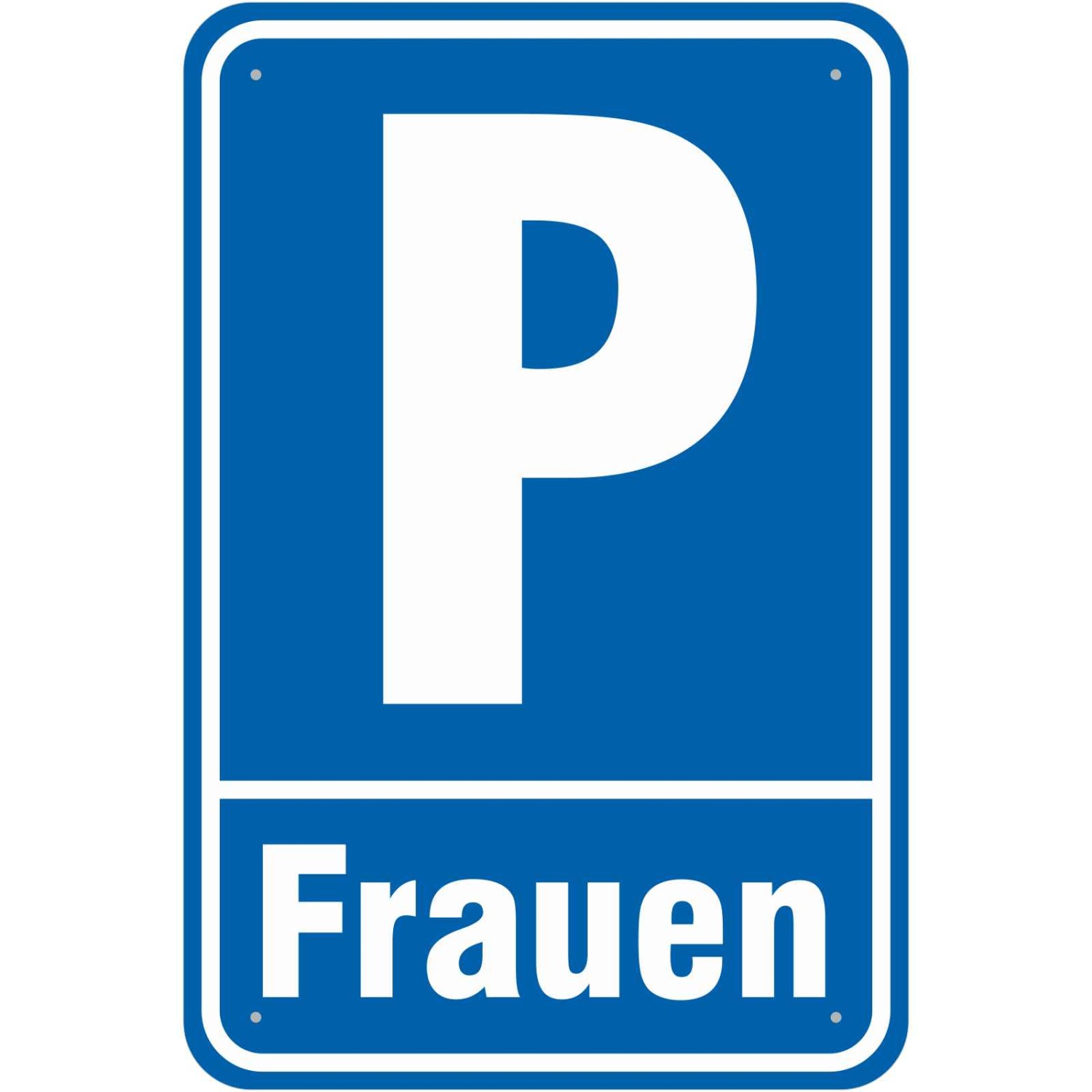 Aufkleber Parkplatz Parken Frauen Frauenparkplatz (Material und Größe: Aufkleber 20x30cm)