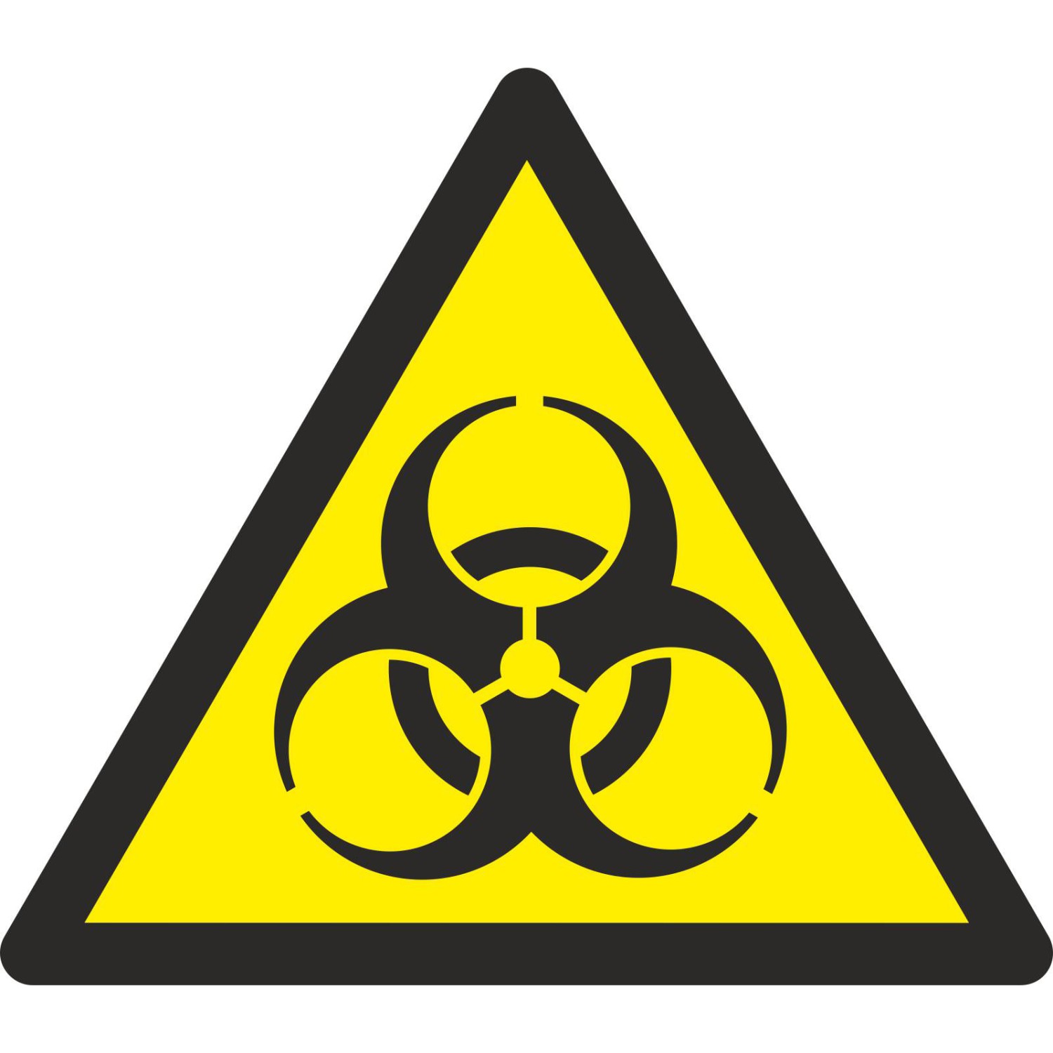 Aufkleber Warnung vor Biogefährdung W009 (Material und Größe: Aufkleber 2,5 cm 99 Stück)