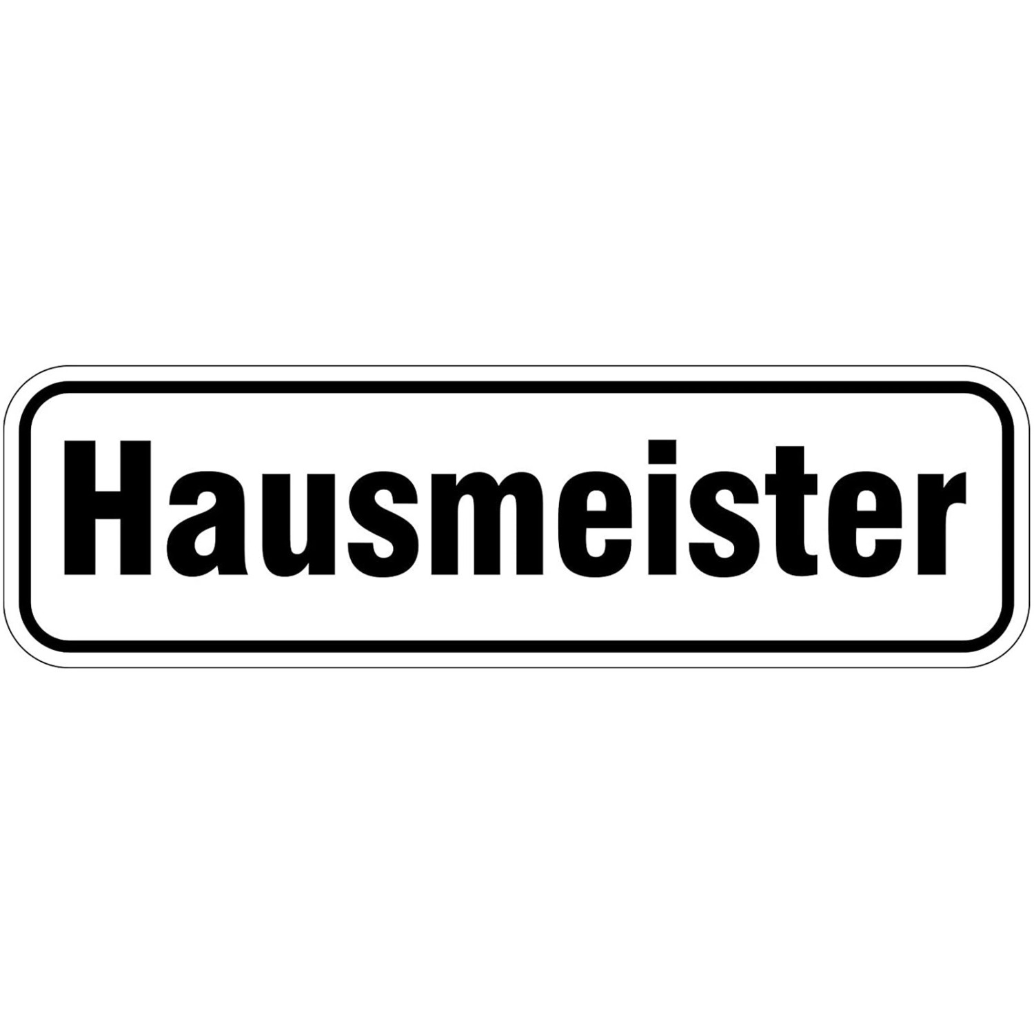 Hausmeister Türbeschriftung (Material: Aufkleber)