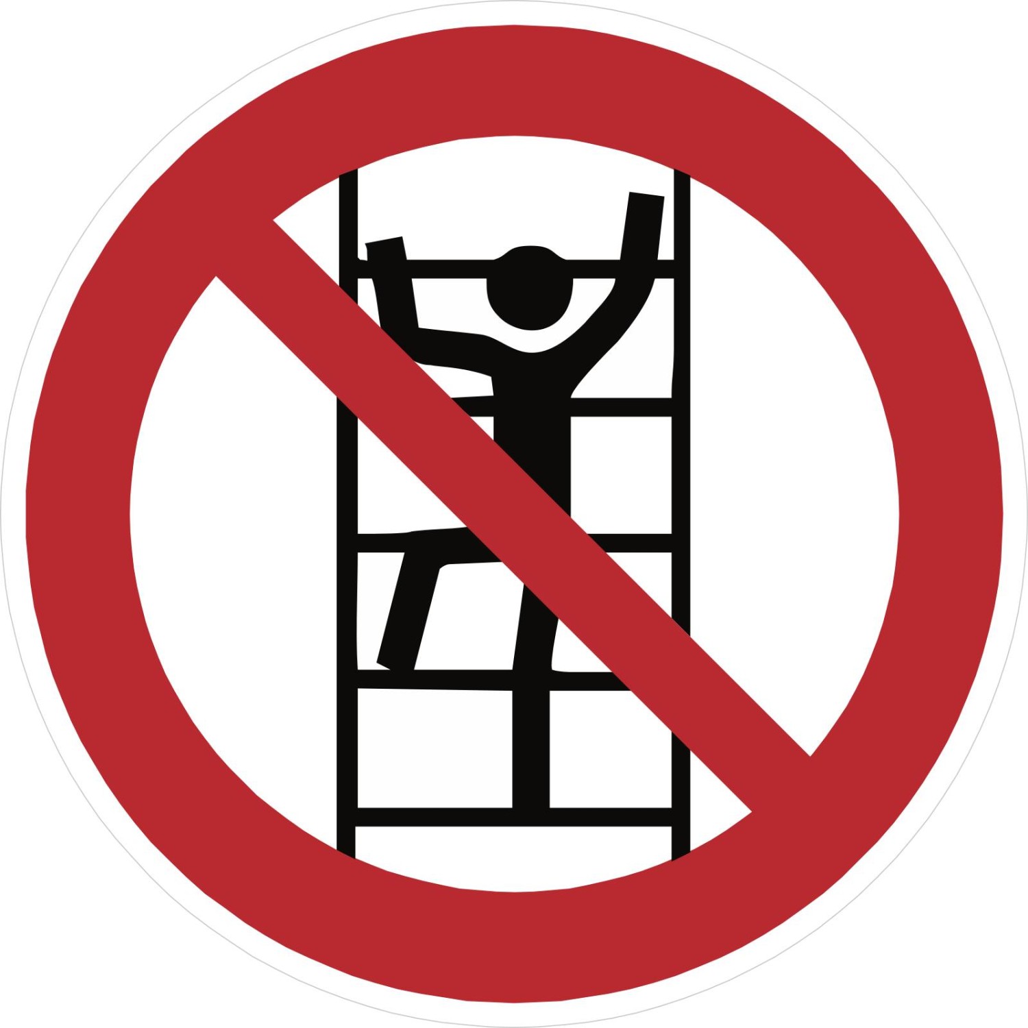 Schild Besteigen für Unbefugte verboten D-P022 (Material und Größe: Schild 40 cm)