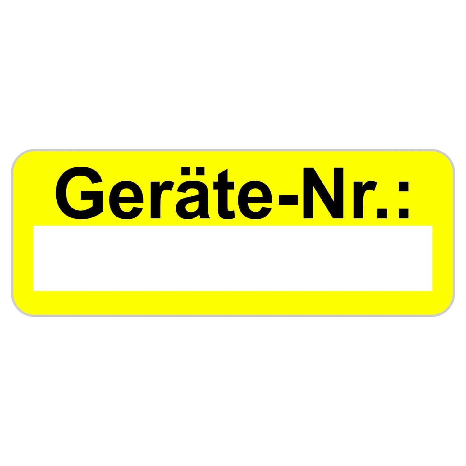 0. Foto Gerätenummer Aufkleber Etiketten selbstklebend Geräteinventar 48x20 mm (Farbe: gelb zusätzliches Laminat: nein)