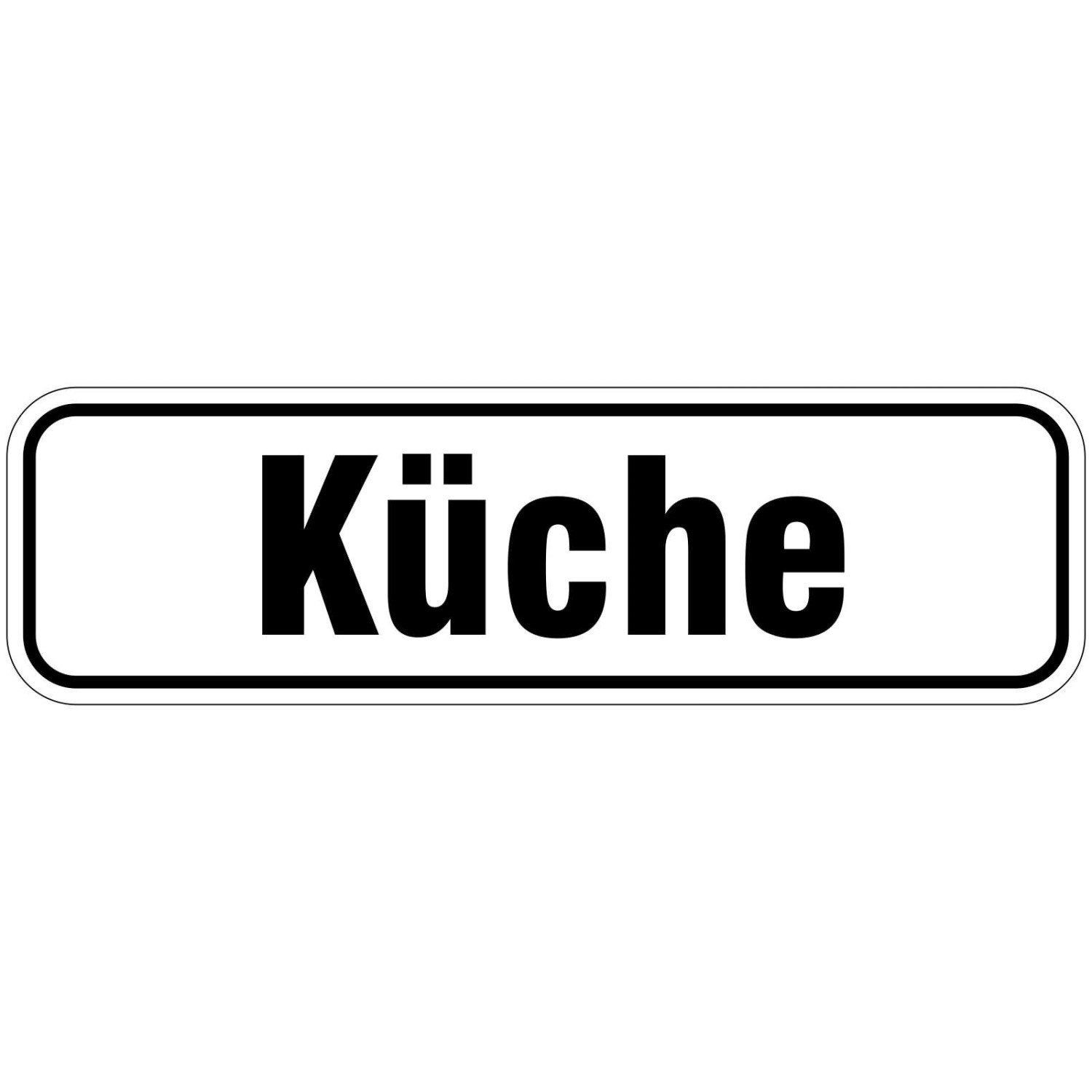 Küche Türbeschriftung Aufkleber 17 x 5 cm